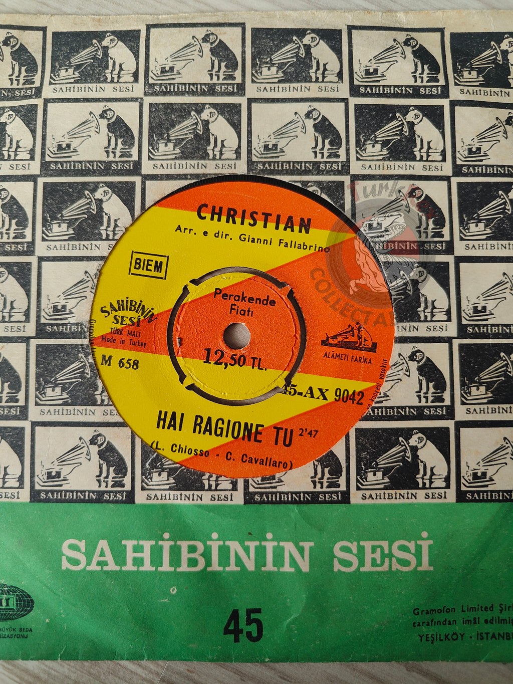 Christian – Una Cosi Cosi 7" Turkish Pressing Vinyl Turkey Edition