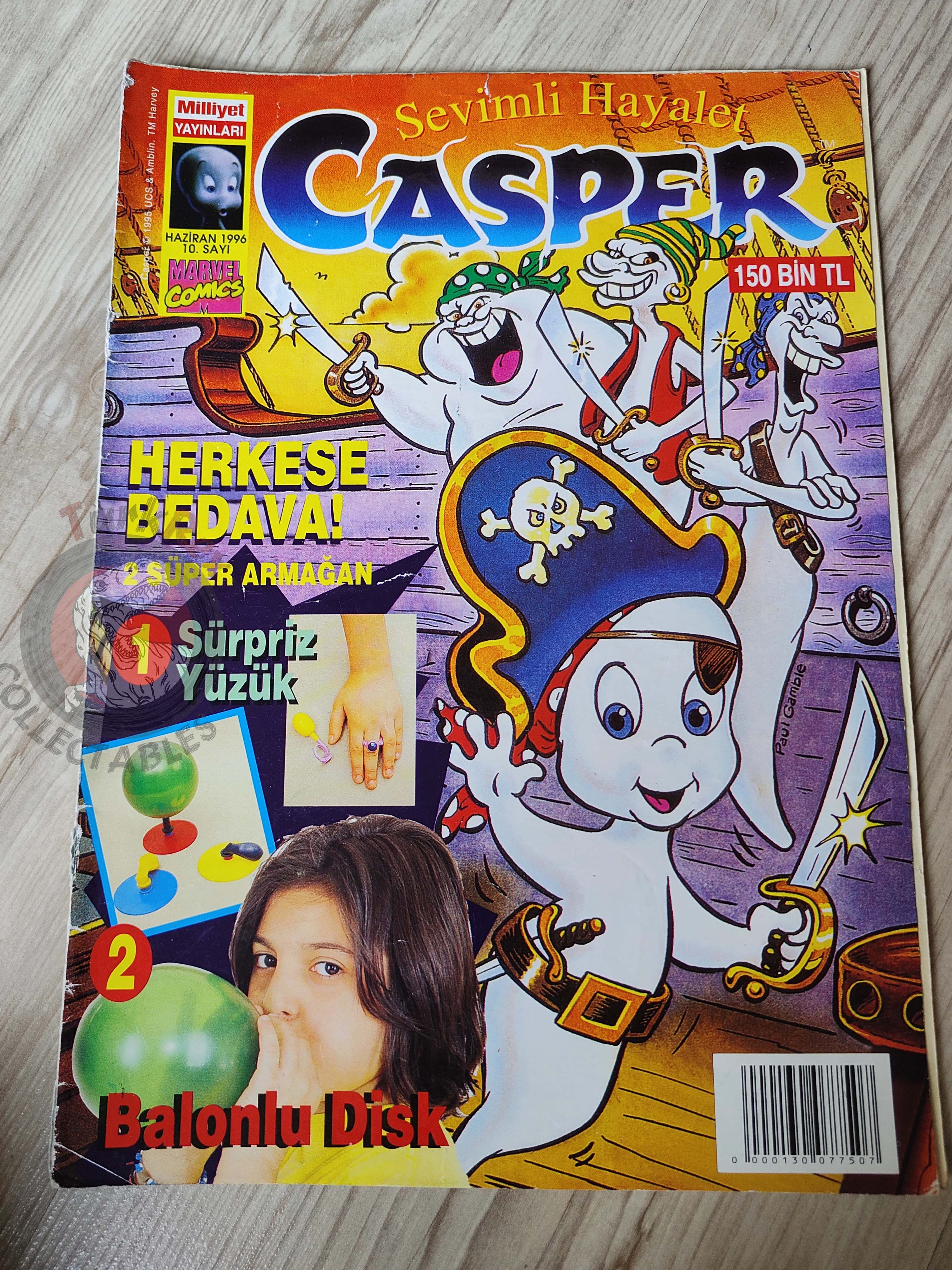 Casper the Friendly Ghost Magazine – Issue #10 1996 Turkish Comic Turkey