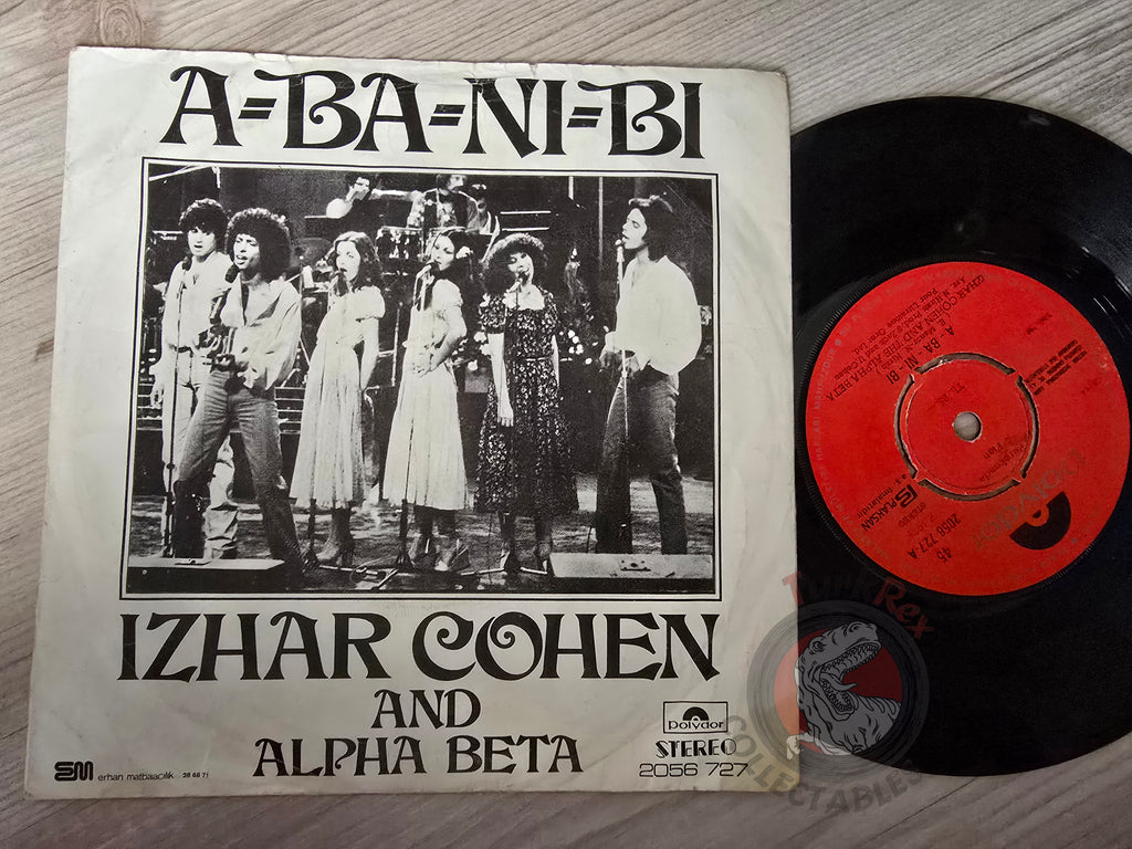 Izhar Cohen And Alpha Beta – A-Ba-Ni-Bi 7" Turkish Pressing Vinyl Turkey Edition Eurovision