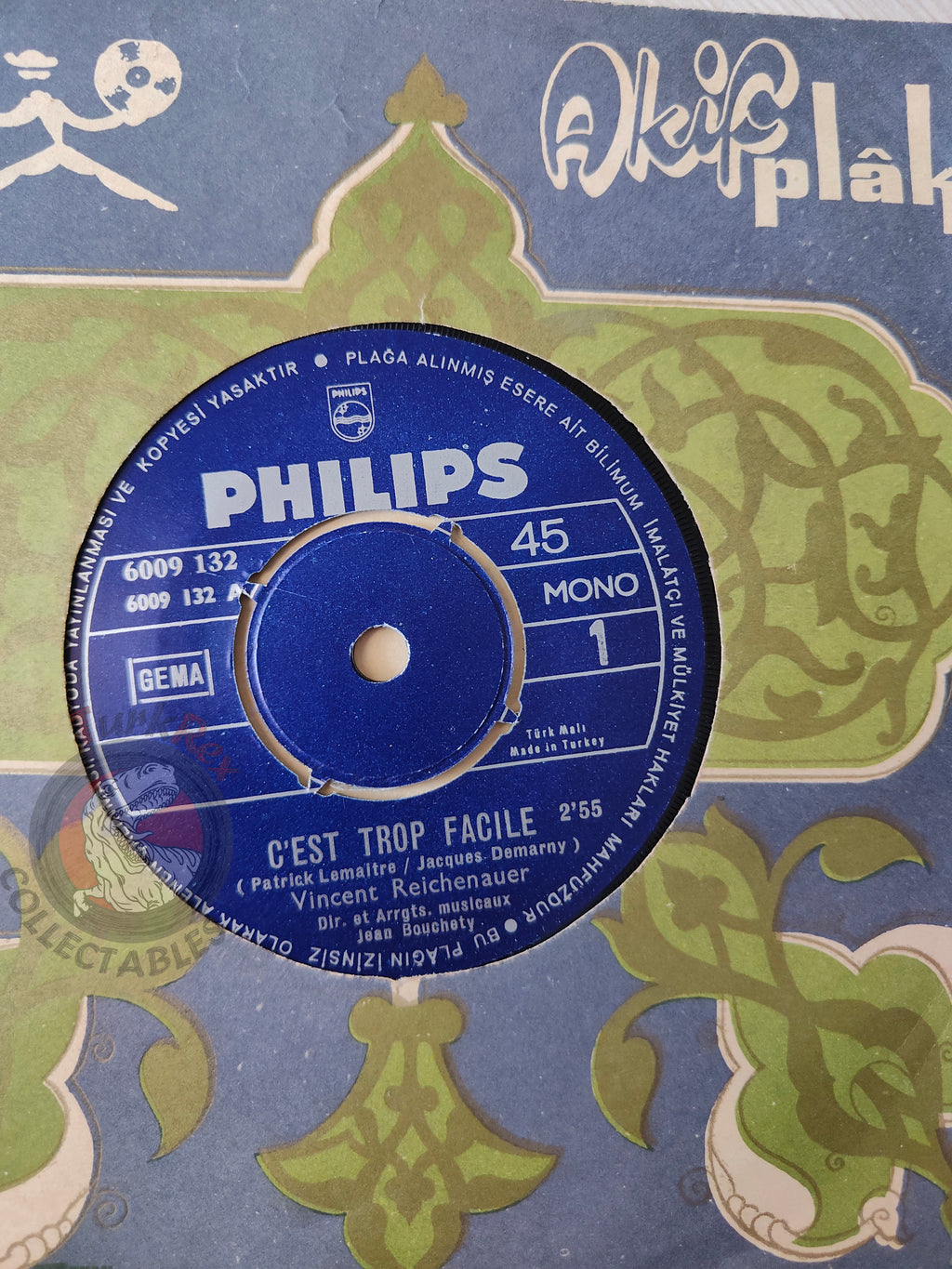 Vincent Reichenauer – C'est Trop Facile 7" Turkish Pressing Vinyl Turkey Edition