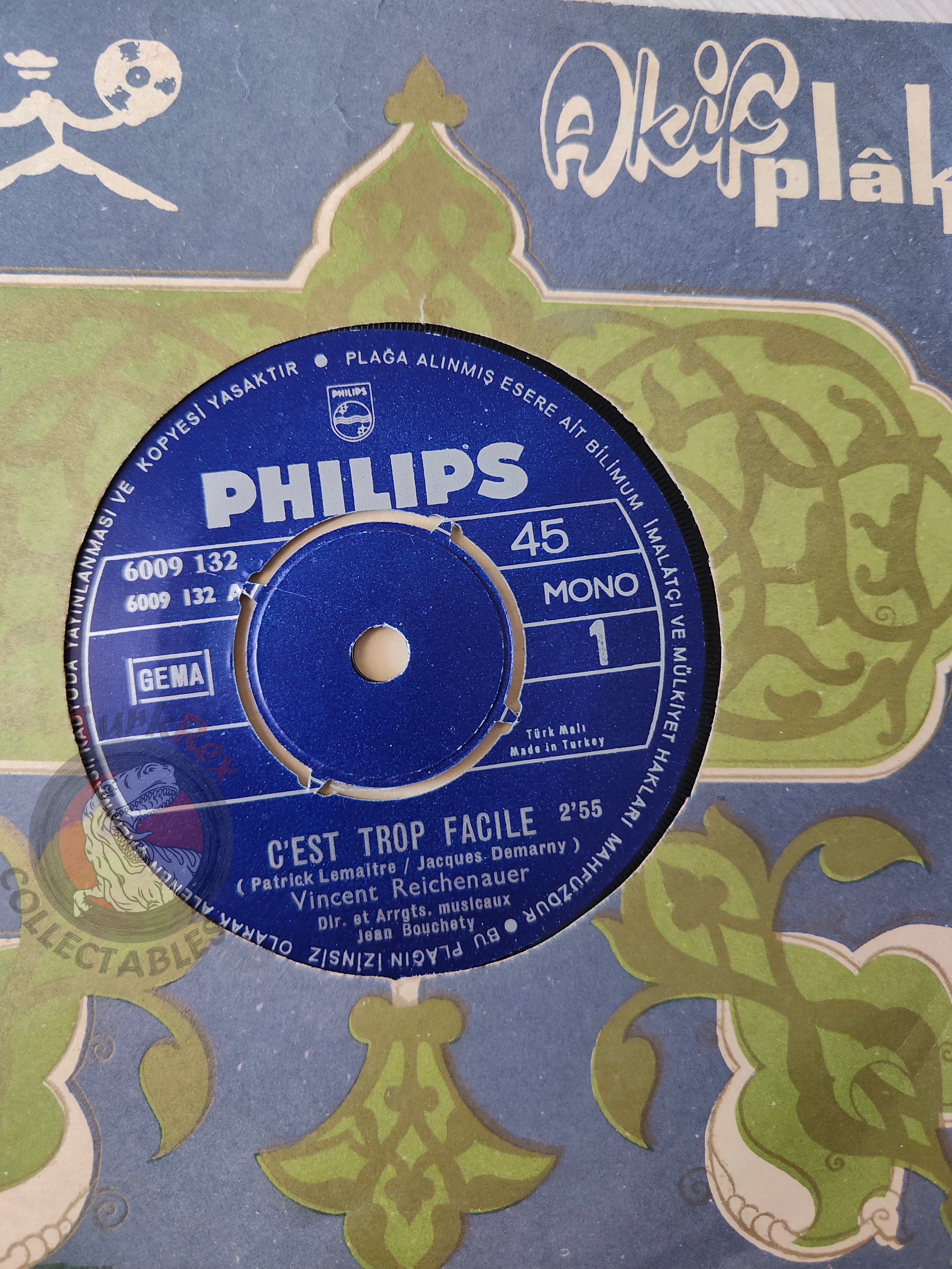 Vincent Reichenauer – C'est Trop Facile 7" Turkish Pressing Vinyl Turkey Edition