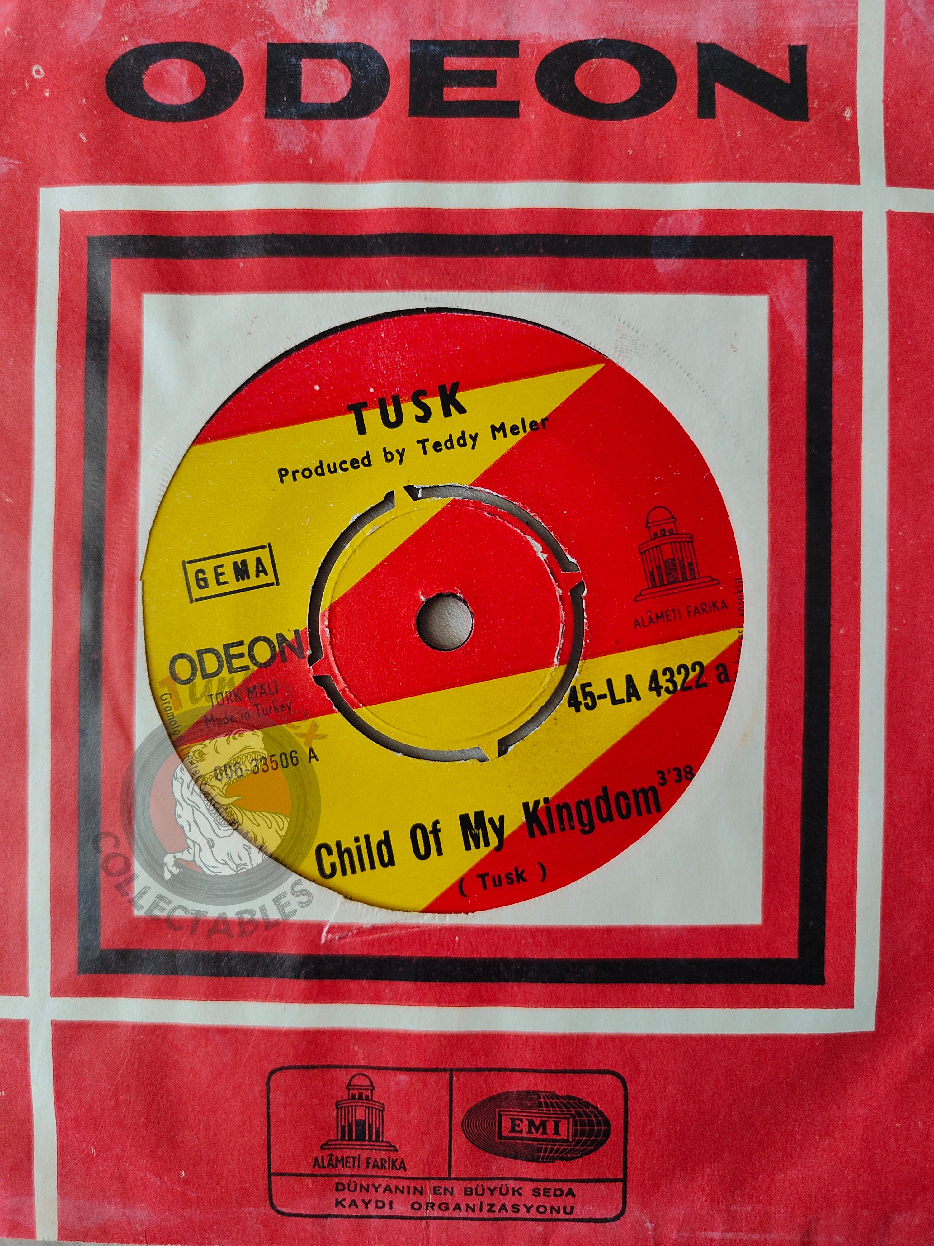 Tusk  – Child Of My Kingdom 7" Promo Turkish Pressing Vinyl Turkey Edition