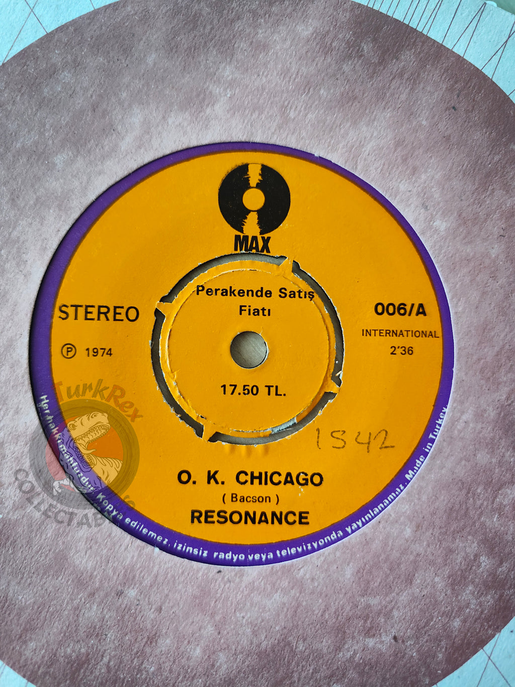 Resonance – O.K. Chicago 7" Turkish Pressing Vinyl Turkey Edition 2