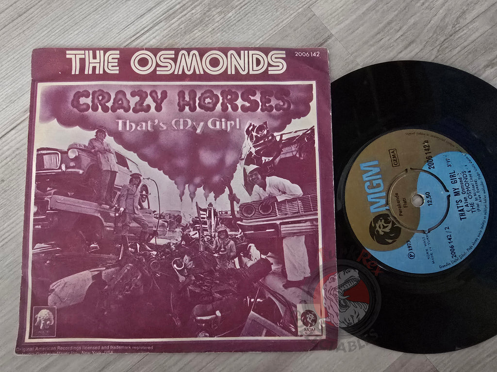 The Osmonds – Crazy Horses 7" Turkish Pressing Vinyl Turkey Edition