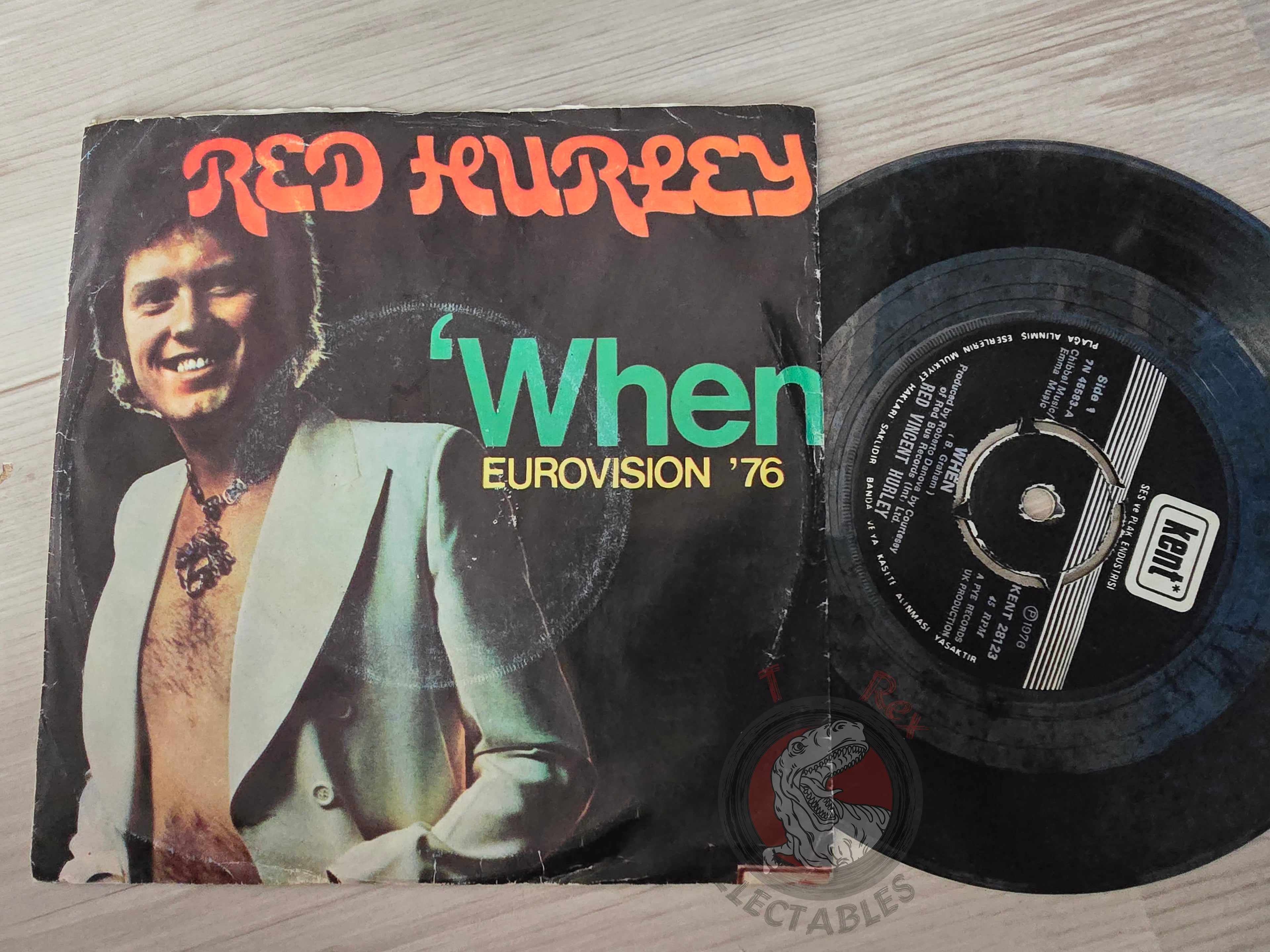 Red Hurley – When / You Are Mine 7" Turkish Pressing Vinyl Turkey Edition Eurovision