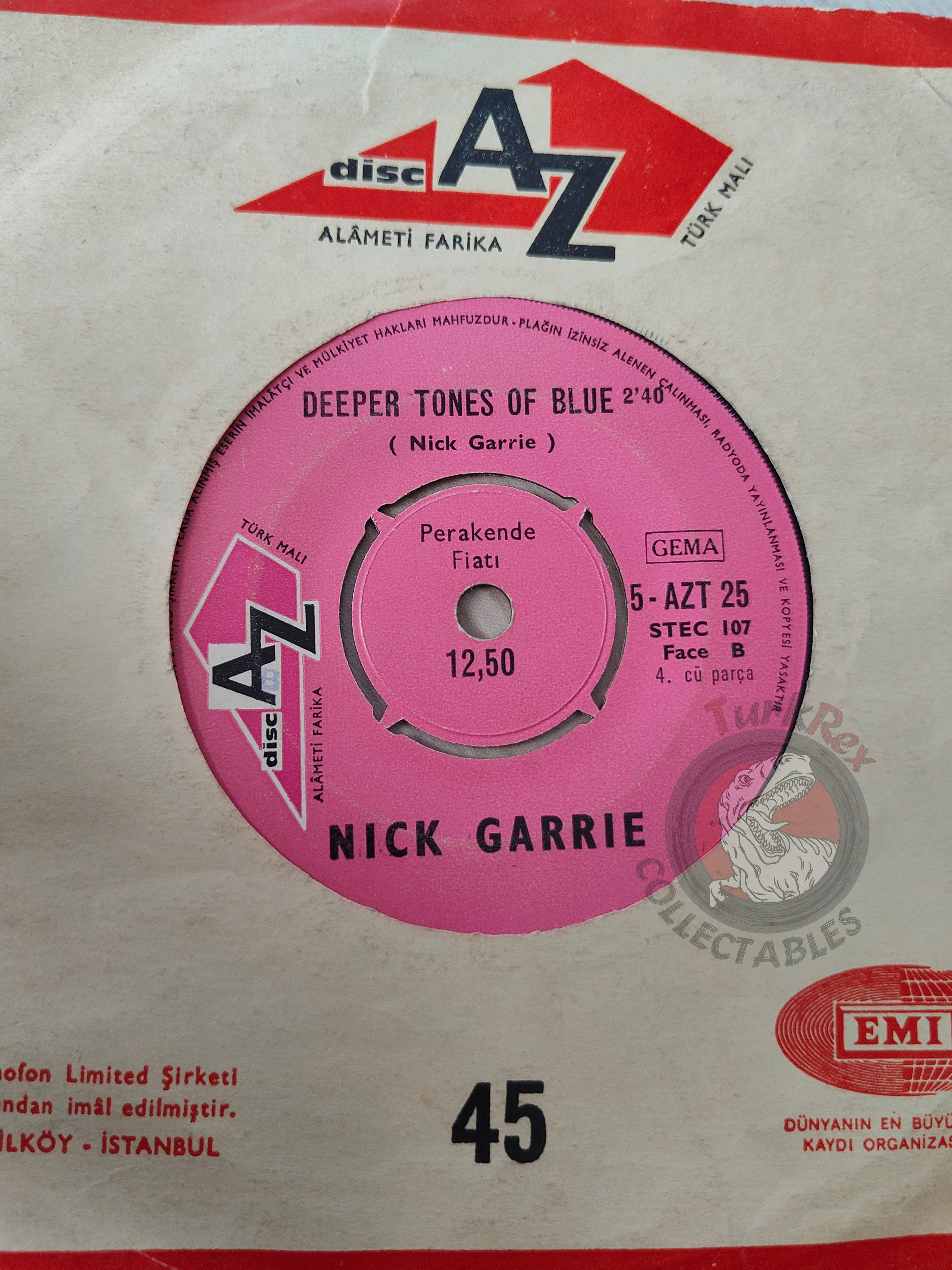 Nick Garrie – Deeper Tones Of Blue 7" Turkish Pressing Vinyl Turkey Edition