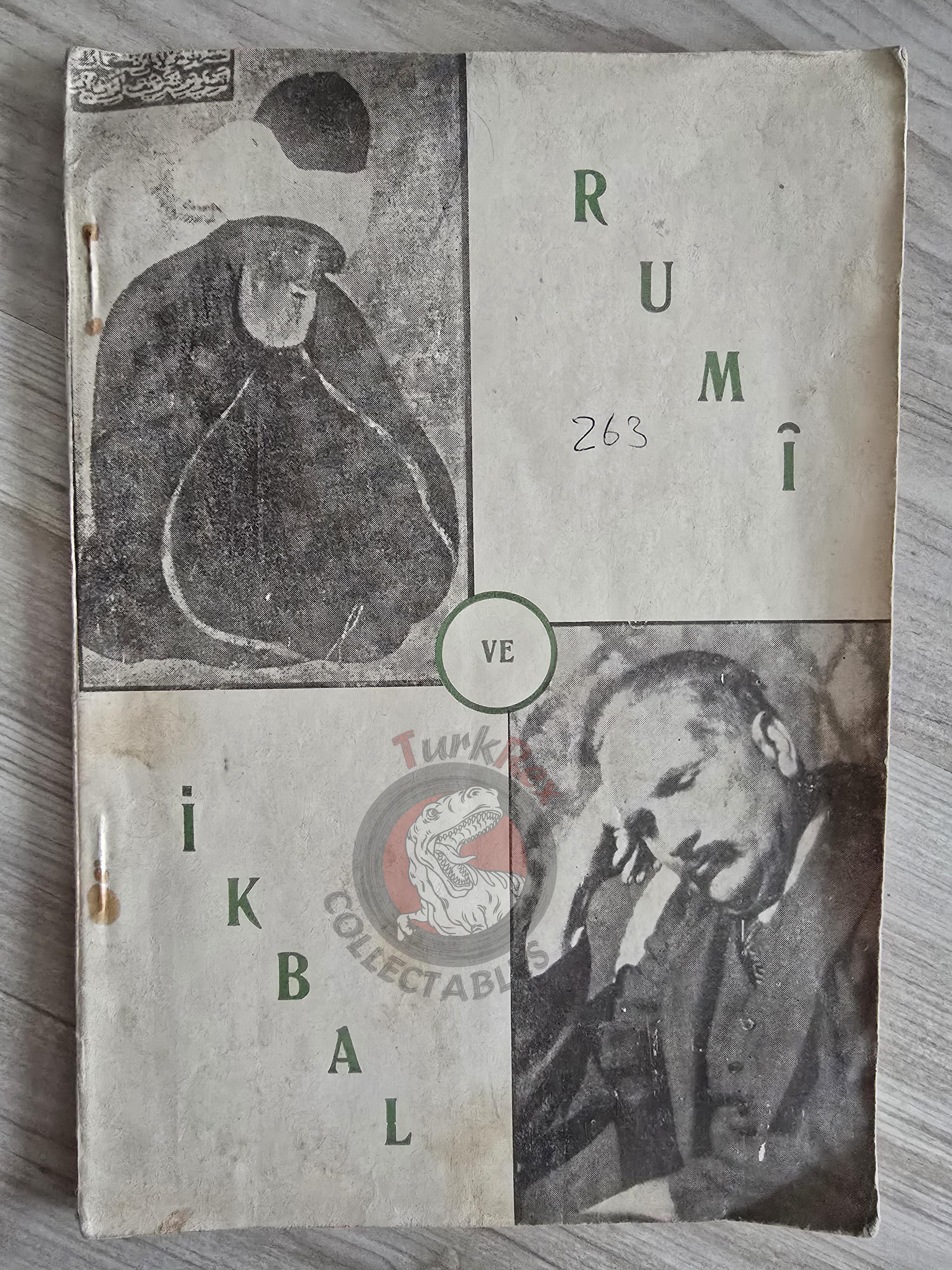 Rumi Mevlana and Muhammad Iqbal 1952 1st Turkish Book Turkey Pakistan Embassy Islam