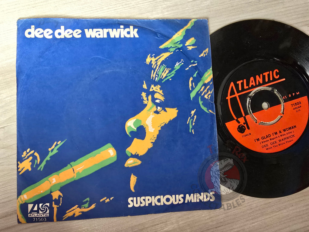 Dee Dee Warwick With The Dixie Flyers – Suspicious Minds 7" Turkish Pressing Vinyl Turkey Edition