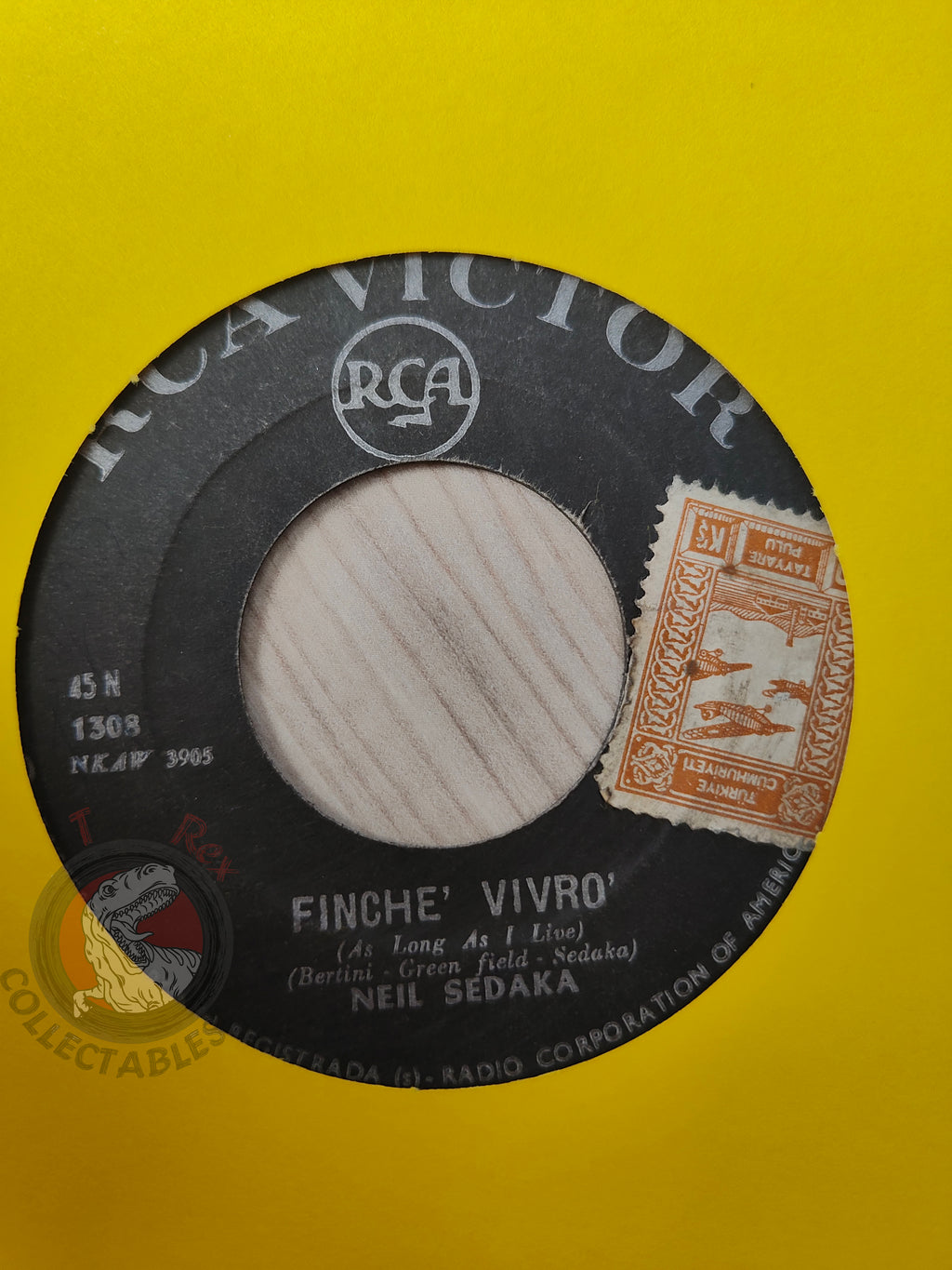 Neil Sedaka – Tu Non Lo Sai 7" Turkish Pressing Vinyl Turkey Edition