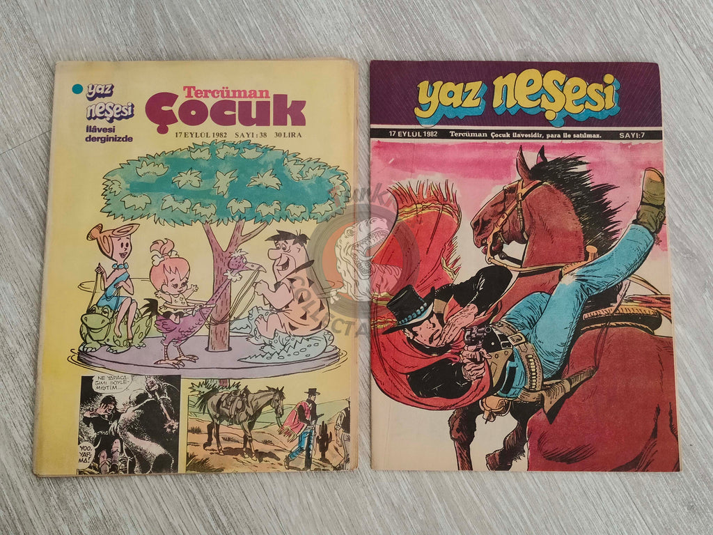 Tercüman Çocuk #38 1982 Turkish Comic Turkey Superman Star Wars #27 #28 The Flintstones Thorgal Larry Yuma