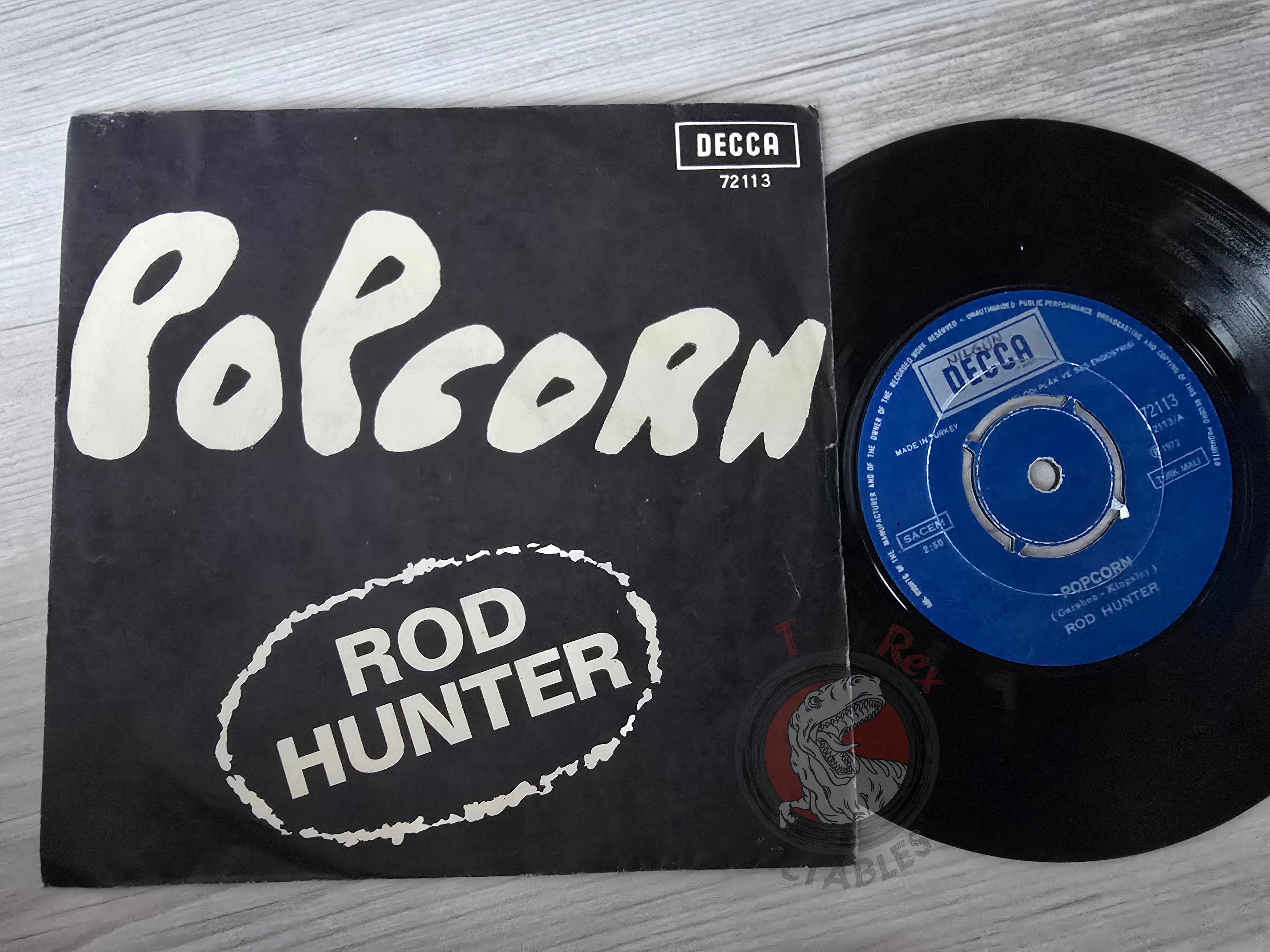 Rod Hunter ‎– Popcorn 7" Turkish Pressing Vinyl Turkey Edition