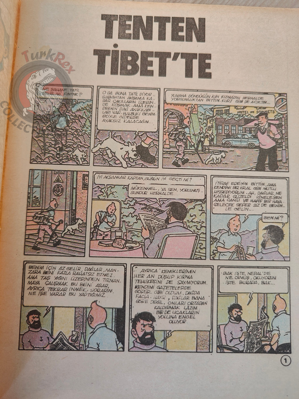 Tintin – Tintin In Tibet 1989 Turkish Edition Comic Turkey