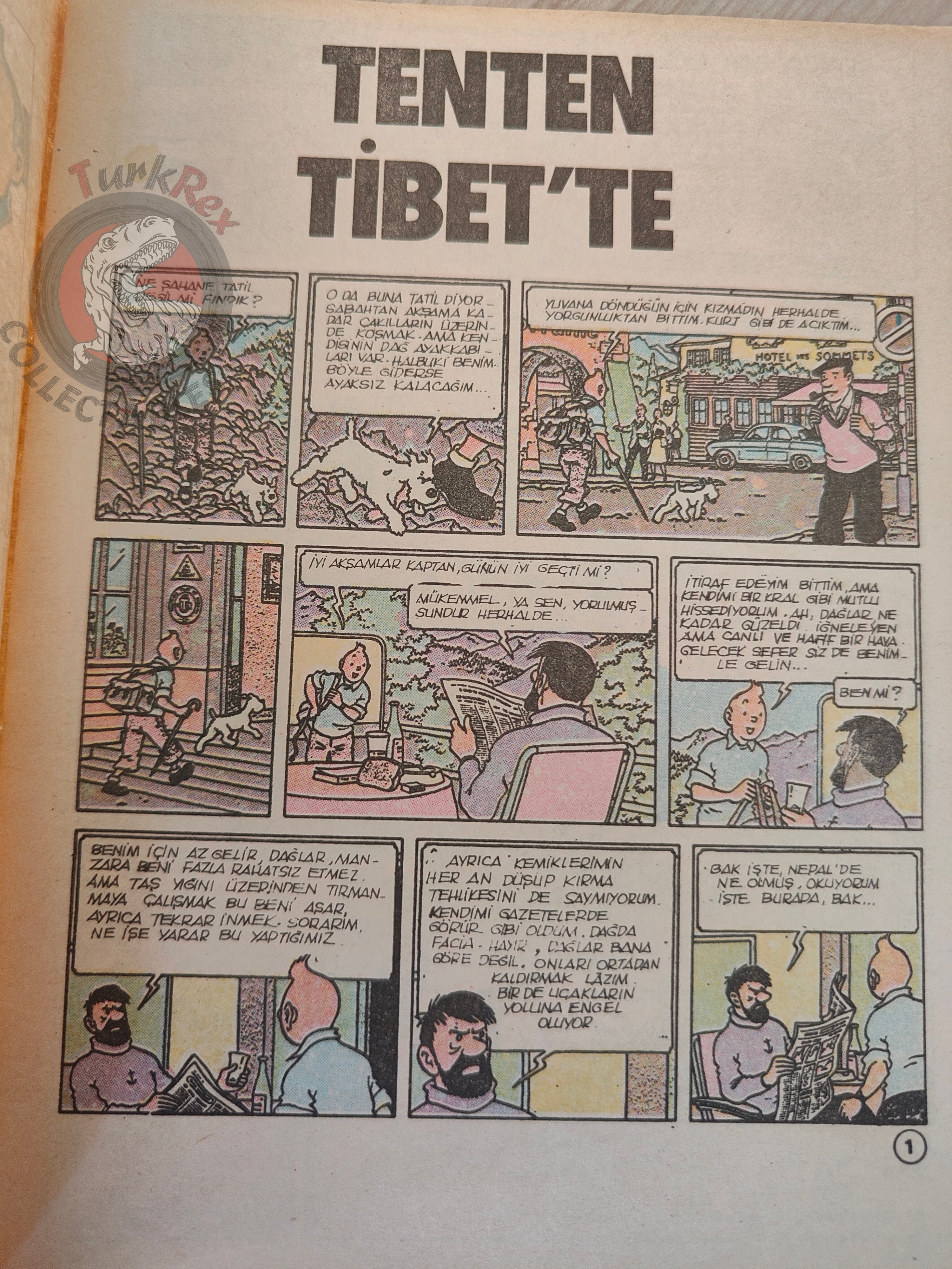 Tintin – Tintin In Tibet 1989 Turkish Edition Comic Turkey
