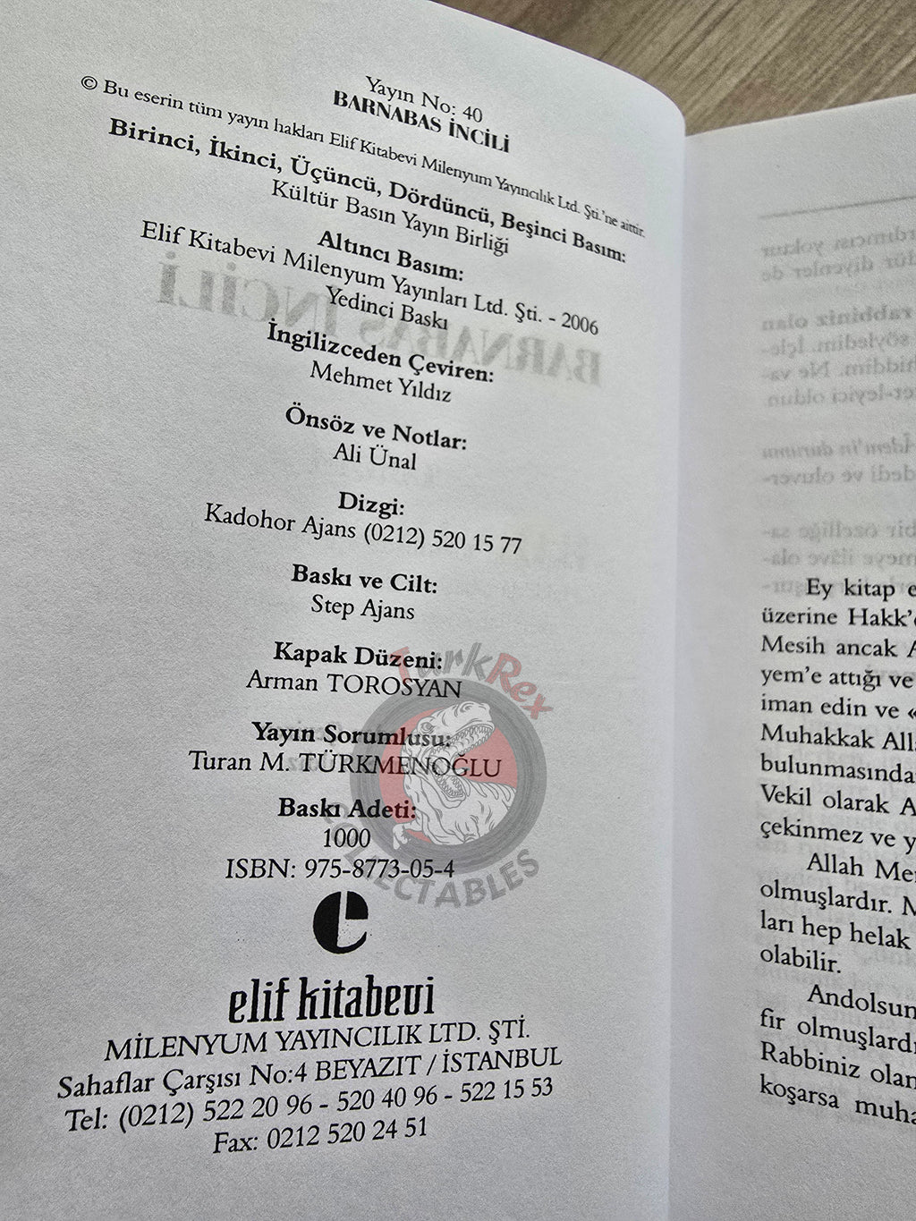 The Gospel of Barnabas 2011 Turkish Book New Testament Bible