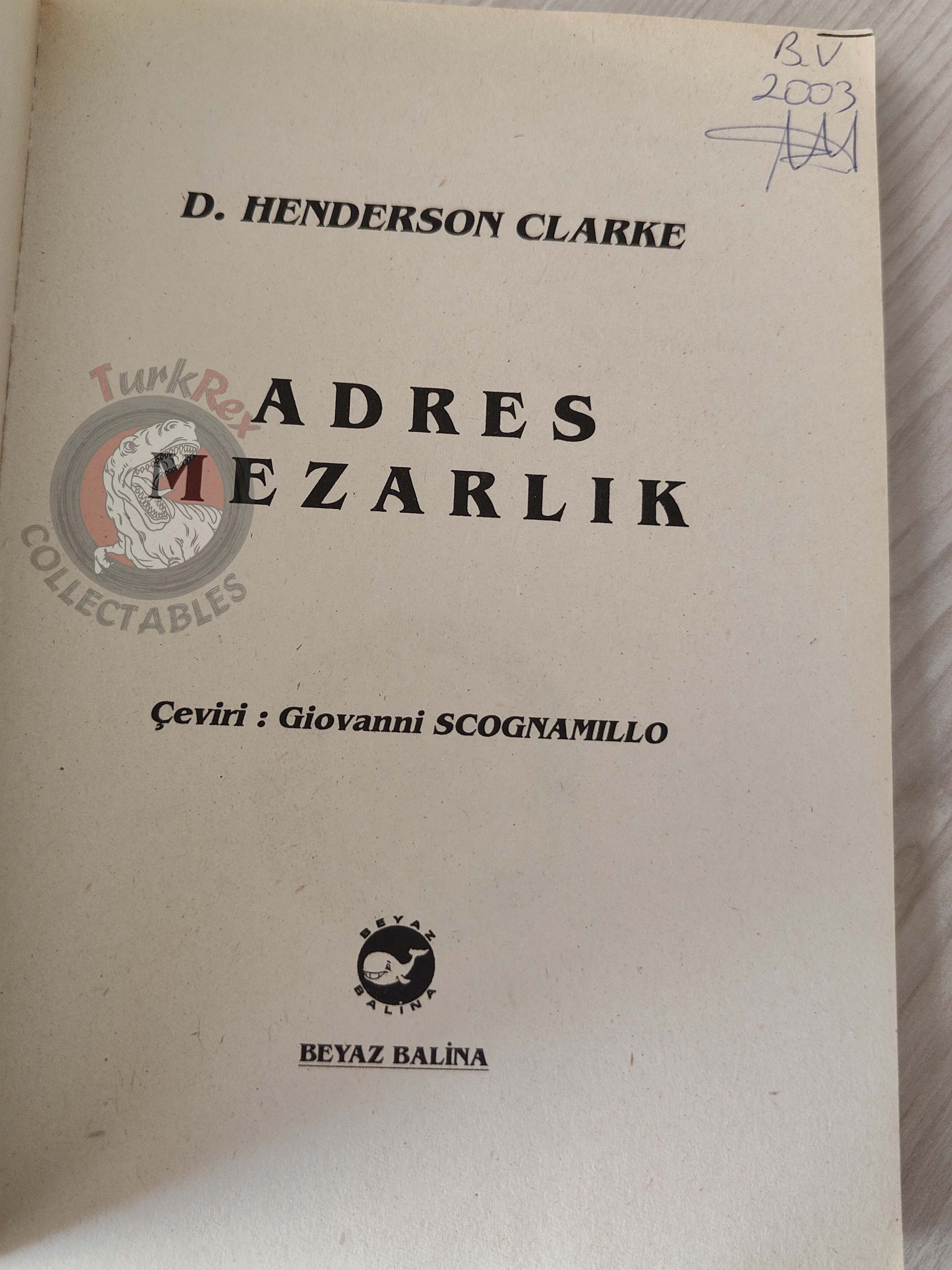 Donald Henderson Clarke – Alabam 2000 1st Turkish Book Turkey