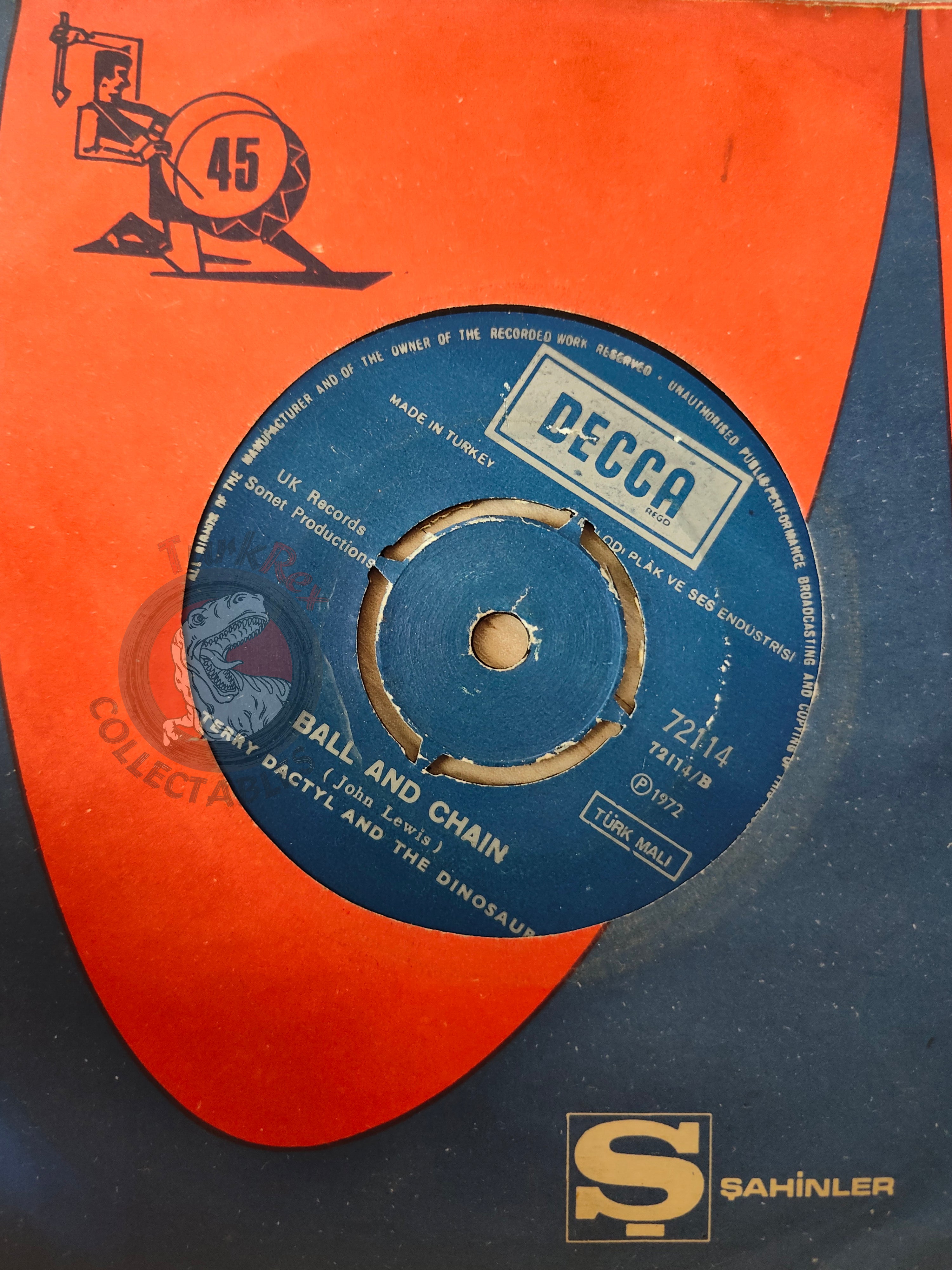 Terry Dactyl And The Dinosaurs – Sea Side Shuffle 7" Turkish Pressing Vinyl Turkey Edition