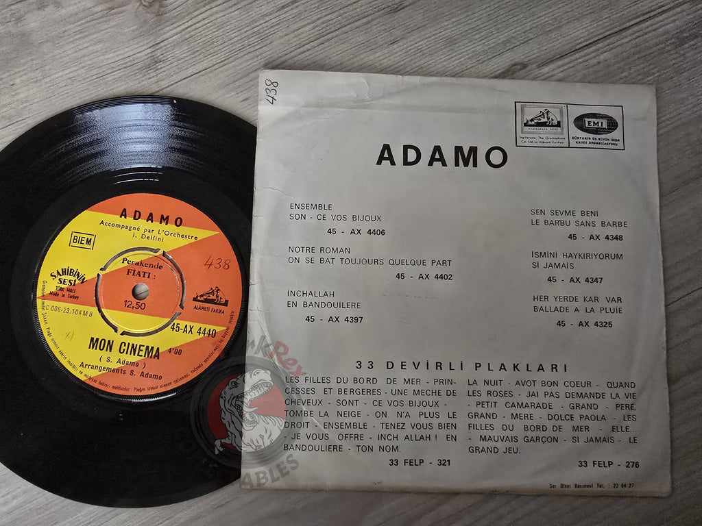 Adamo – Petit Bonheur 7" Turkish Pressing Vinyl Turkey Edition