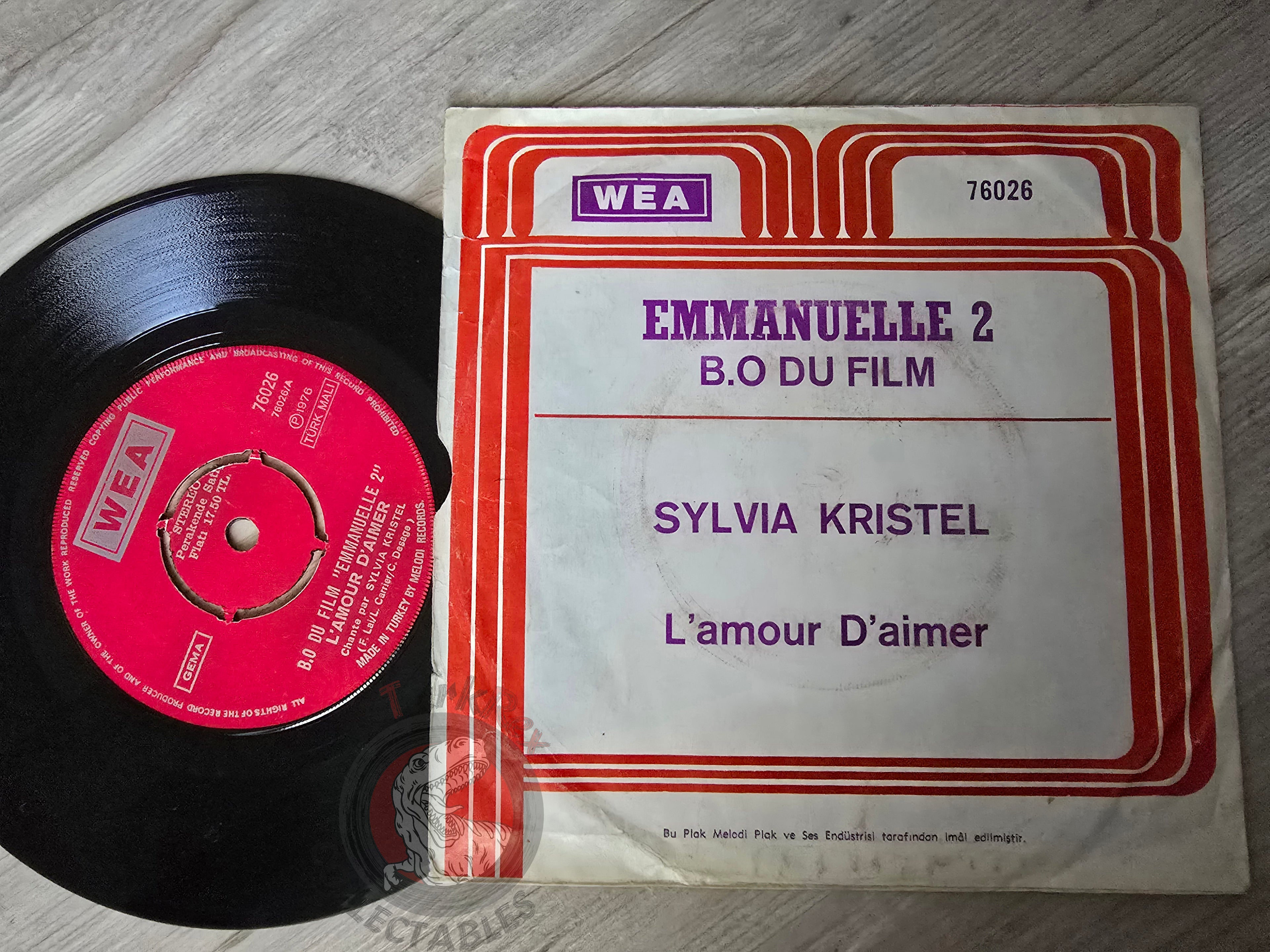 Emmanuelle 2 OST - Sylvia Kristel 7" Turkish Pressing Vinyl Turkey Edition