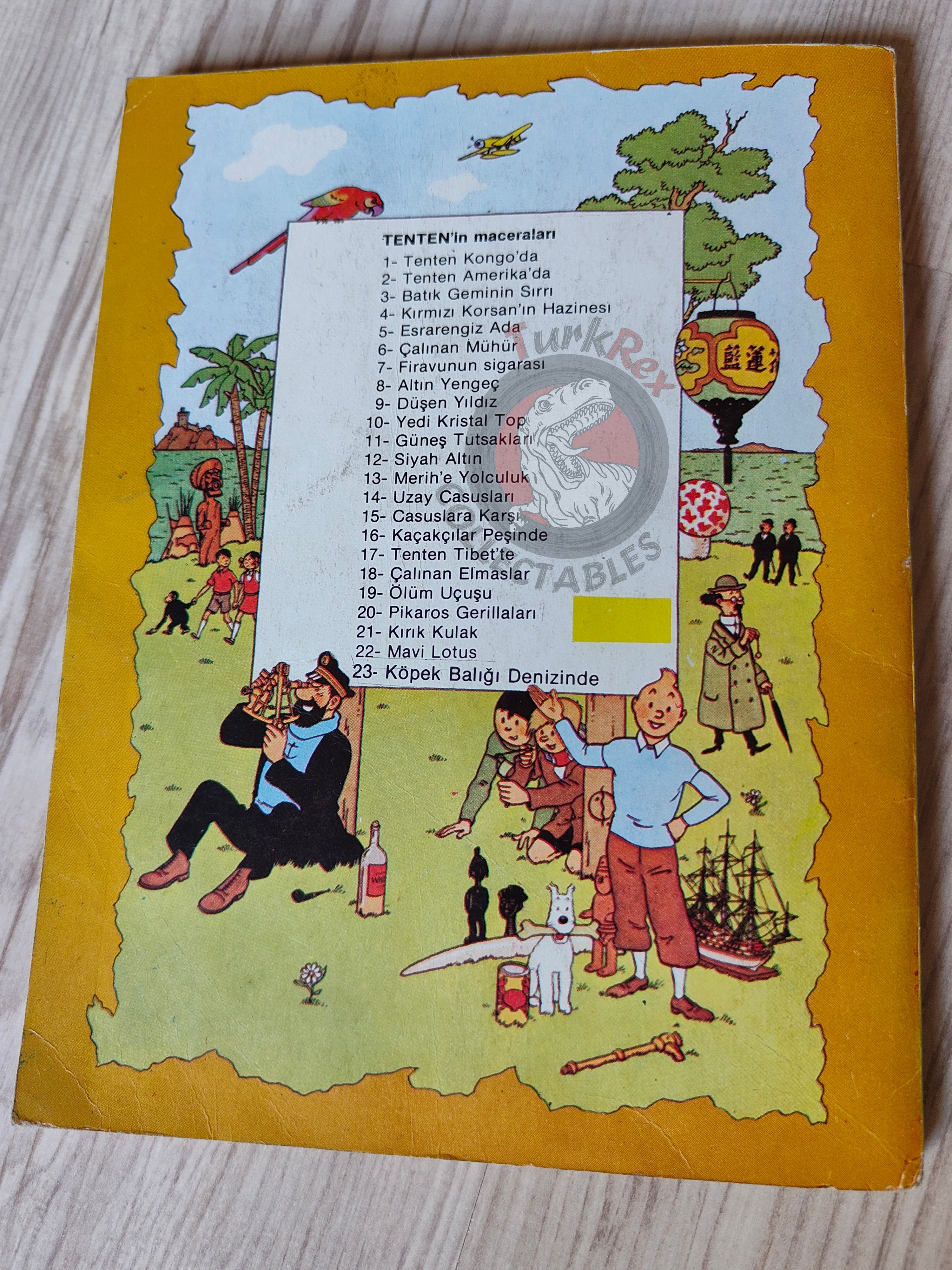 Tintin – The Red Sea Sharks mid 1980s Turkish Edition Comic Turkey 2