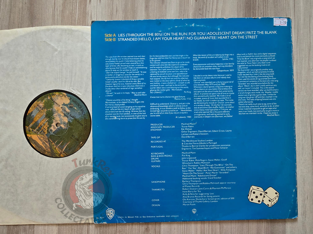 Manfred Mann's Earth Band – Chance Turkish Pressing Vinyl Turkey Edition