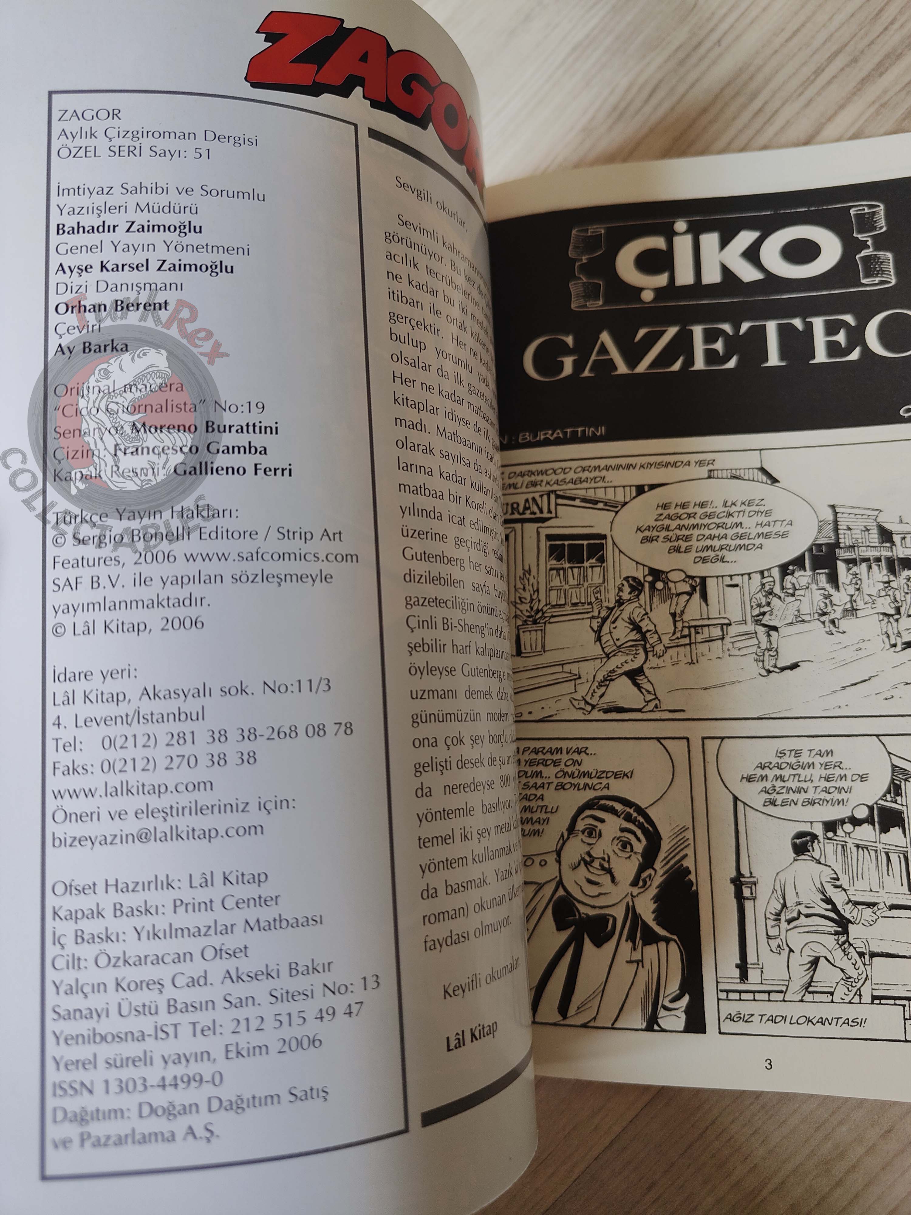 Zagor Cico #51 2006 Cico Giornalista Turkish Comic Turkey #19