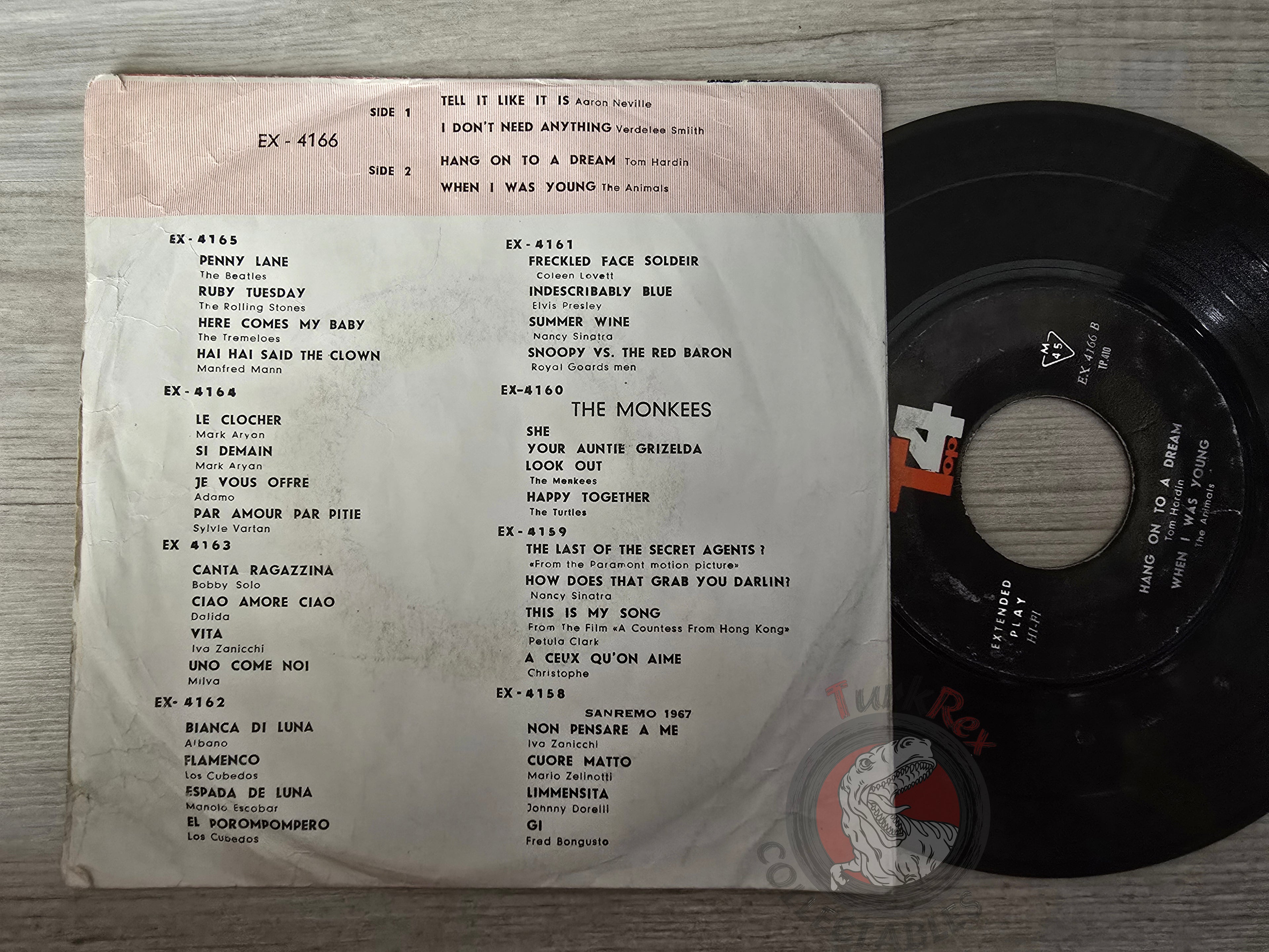 The Animals / Aaron Neville / Verdelee Smith / Tim Hardin  7" Iran Pressing Vinyl Iranian Edition