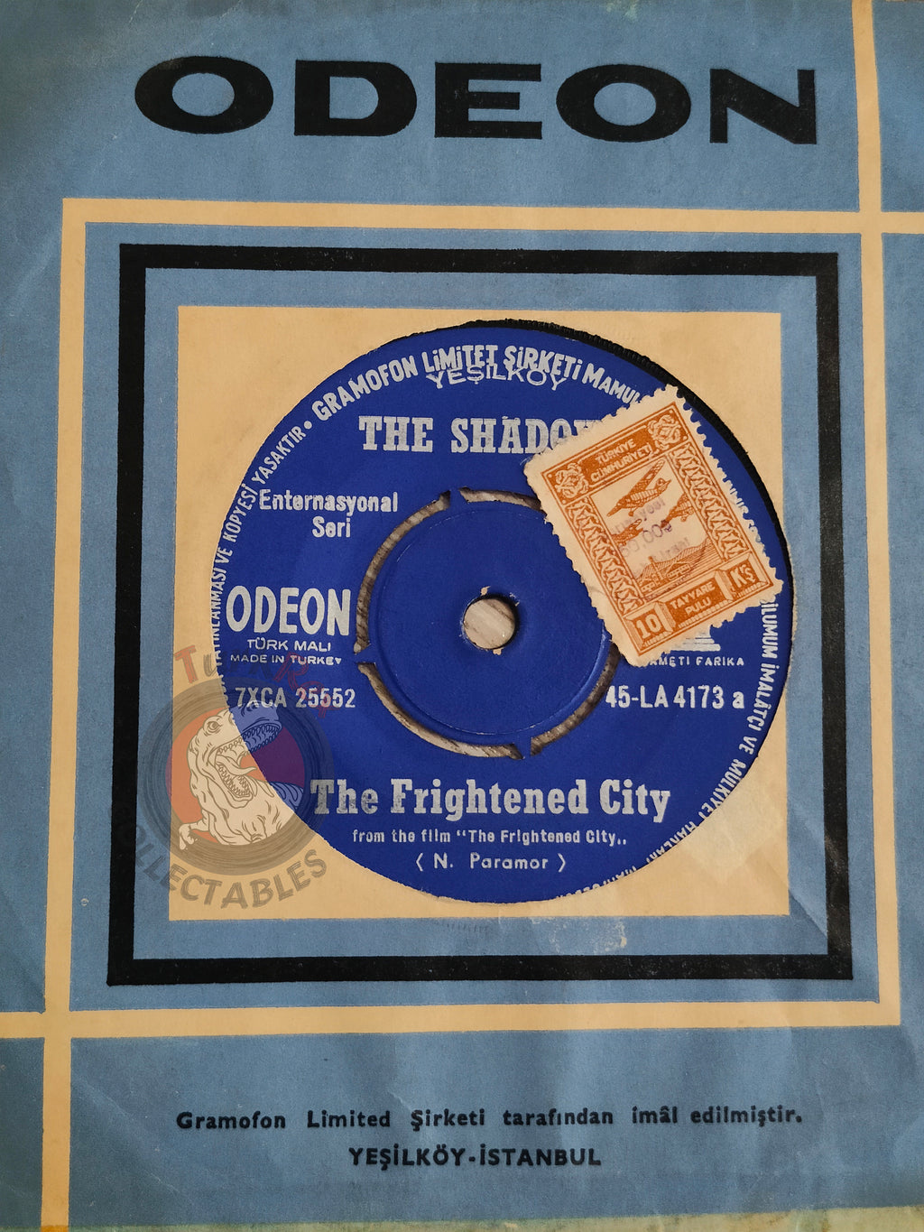 The Shadows – The Frightened City 7" Turkish Pressing Vinyl Turkey Edition