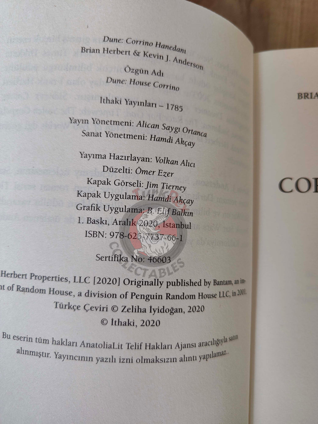 Brian Herbert – Dune House Corrino Turkish Book Turkey Prequel Trilogy