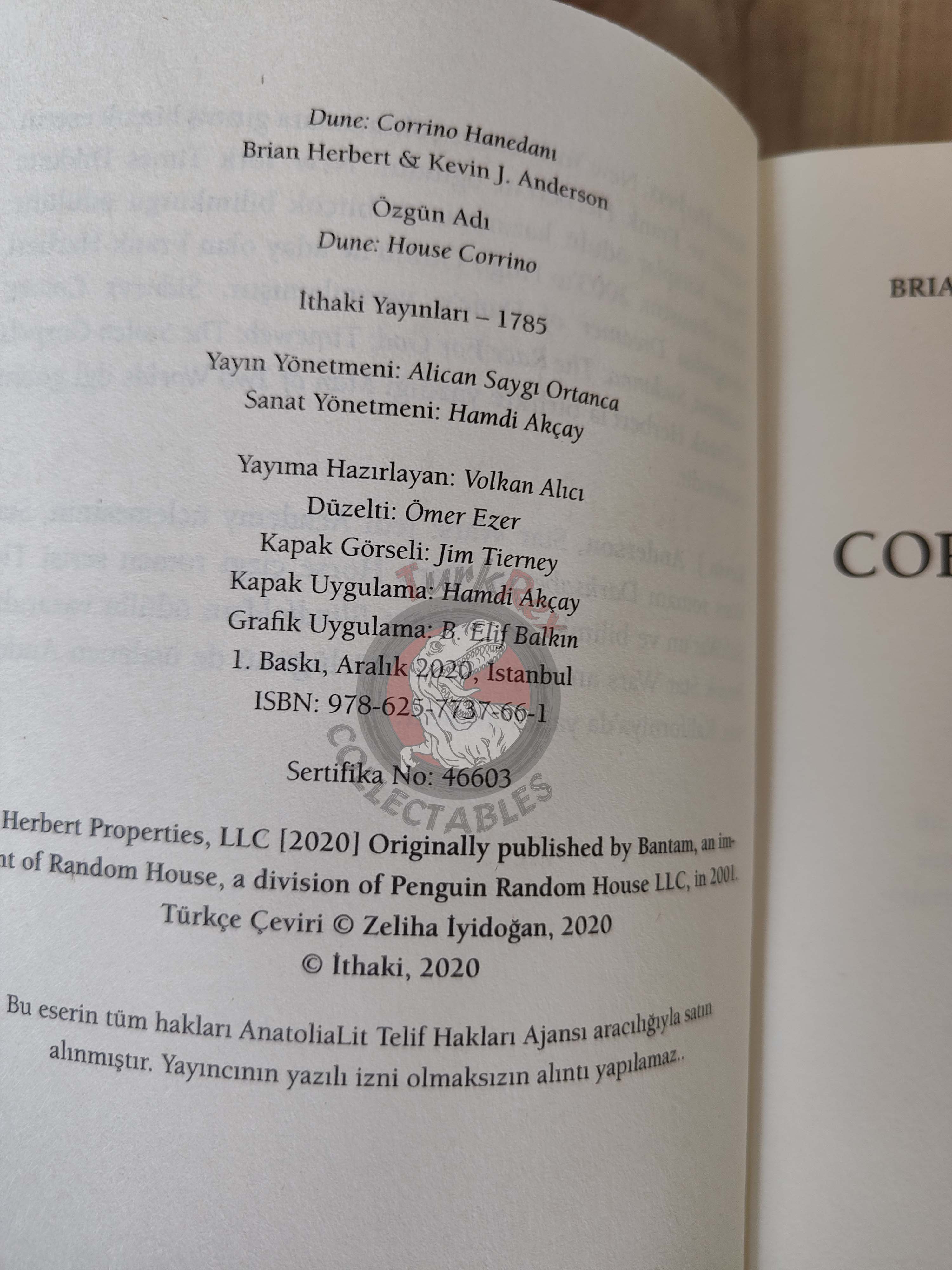 Brian Herbert – Dune House Corrino Turkish Book Turkey Prequel Trilogy