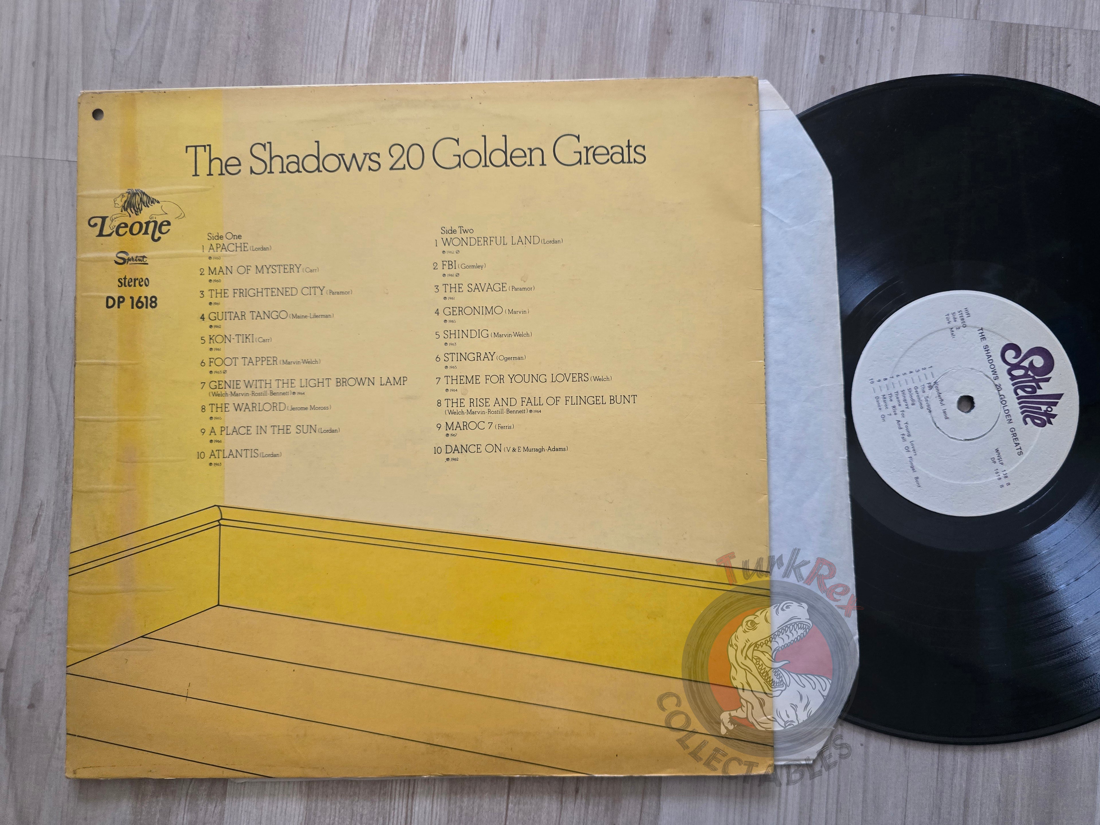 The Shadows – 20 Golden Greats Turkish Pressing Vinyl Turkey Edition