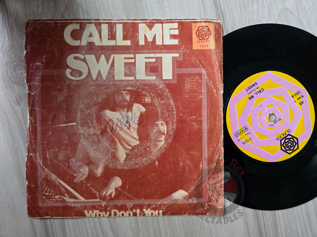 The Sweet – Call Me 7" Turkish Pressing Vinyl Turkey Edition