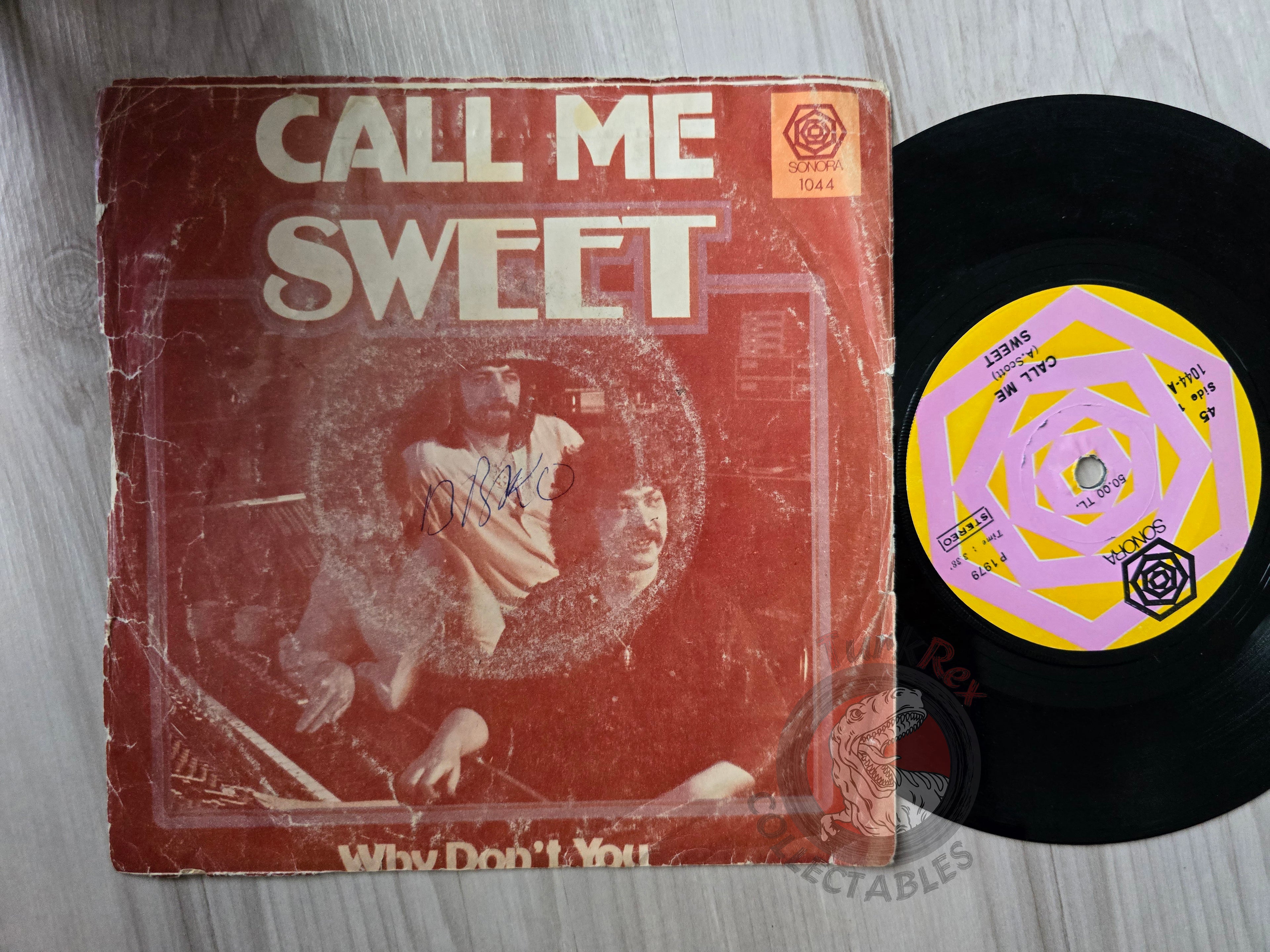 The Sweet – Call Me 7" Turkish Pressing Vinyl Turkey Edition