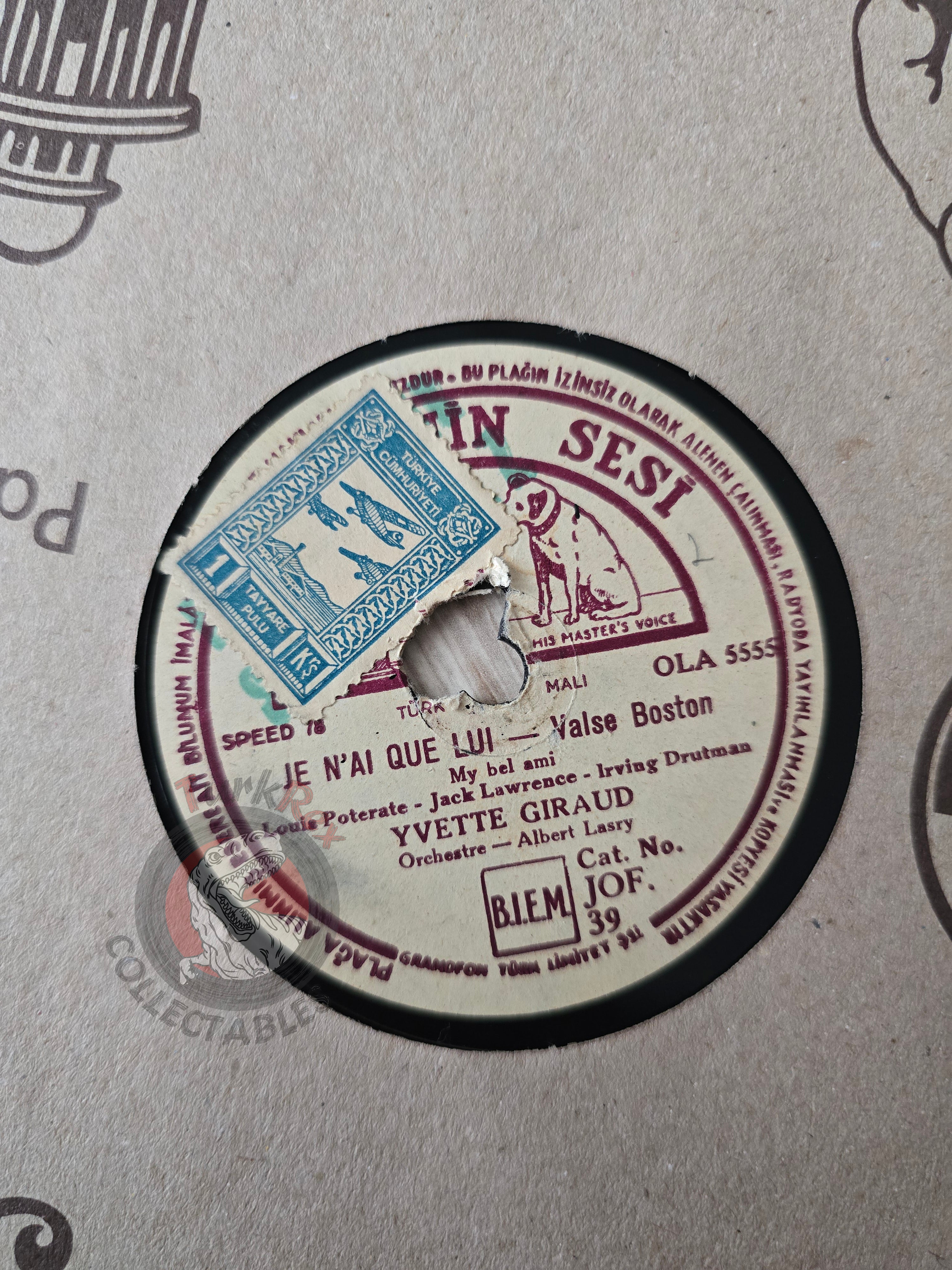 Yvette Giraud – Ma Guêpière Et Mes Longs Jupons Turkish Pressing Shellac Turkey Edition