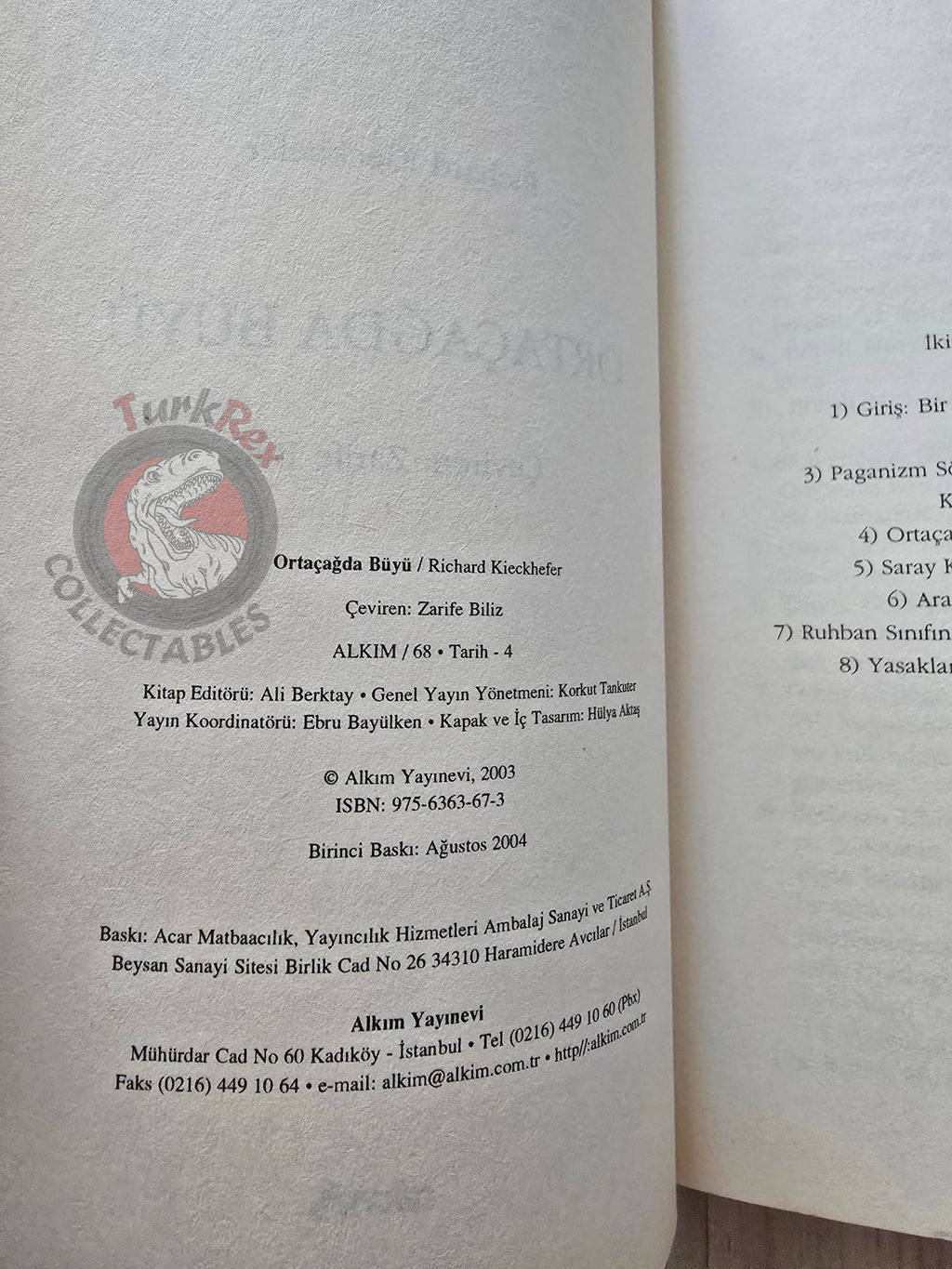 Richard Kieckhefer – Magic in the Middle Ages 2003 Turkish Book Turkey