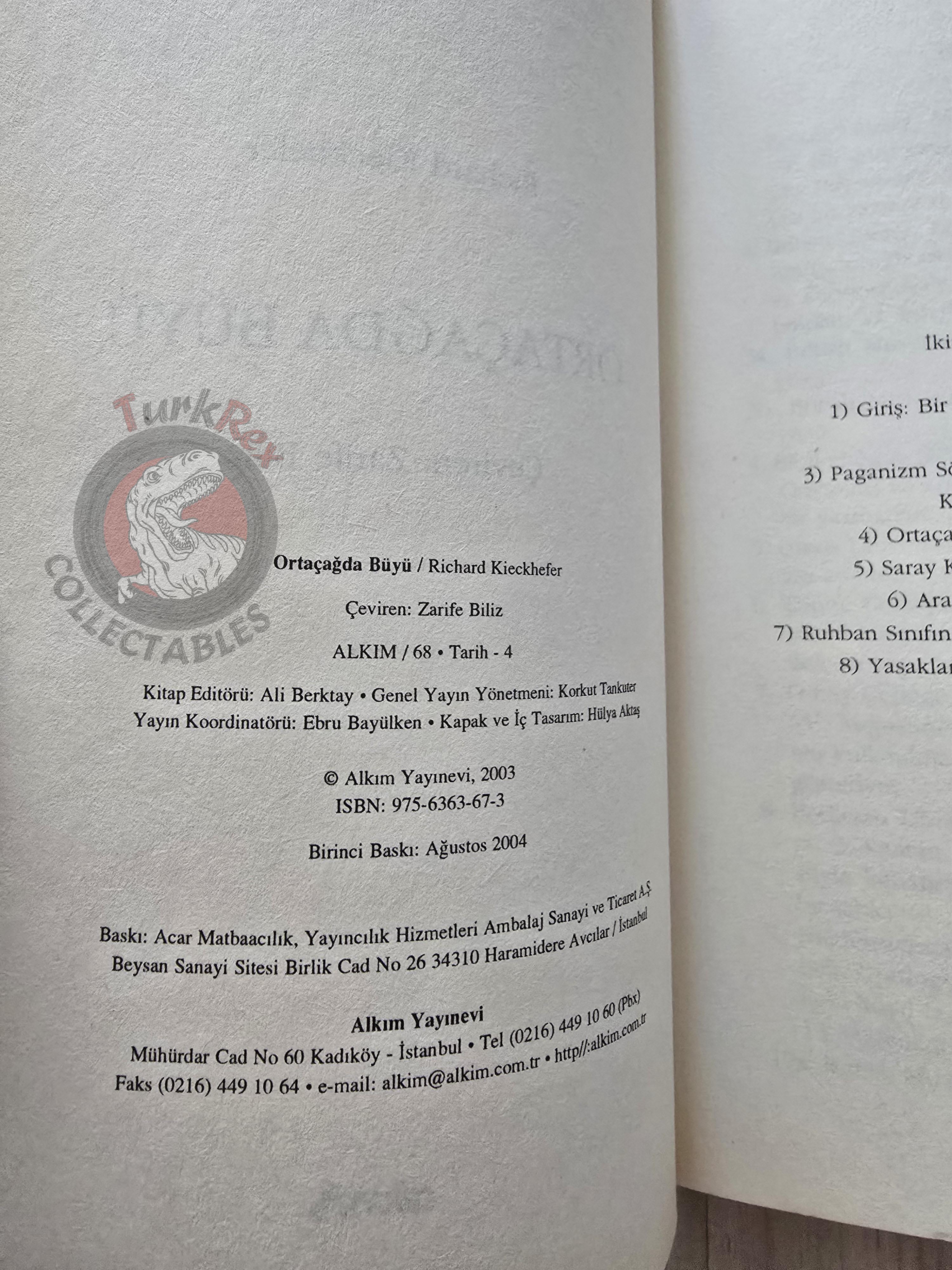 Richard Kieckhefer – Magic in the Middle Ages 2003 Turkish Book Turkey