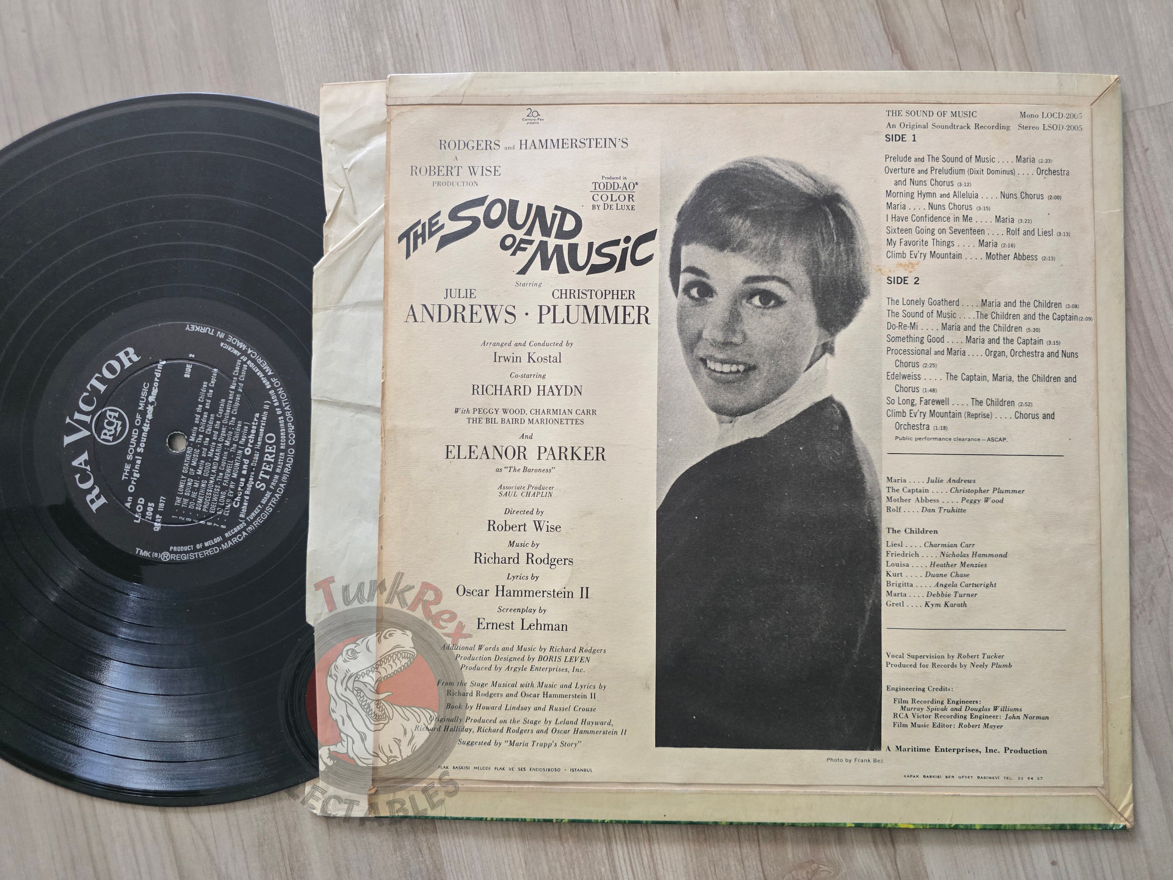 The Sound Of Music OST – Rodgers And Hammerstein / Julie Andrews Turkish Pressing Vinyl Turkey Edition