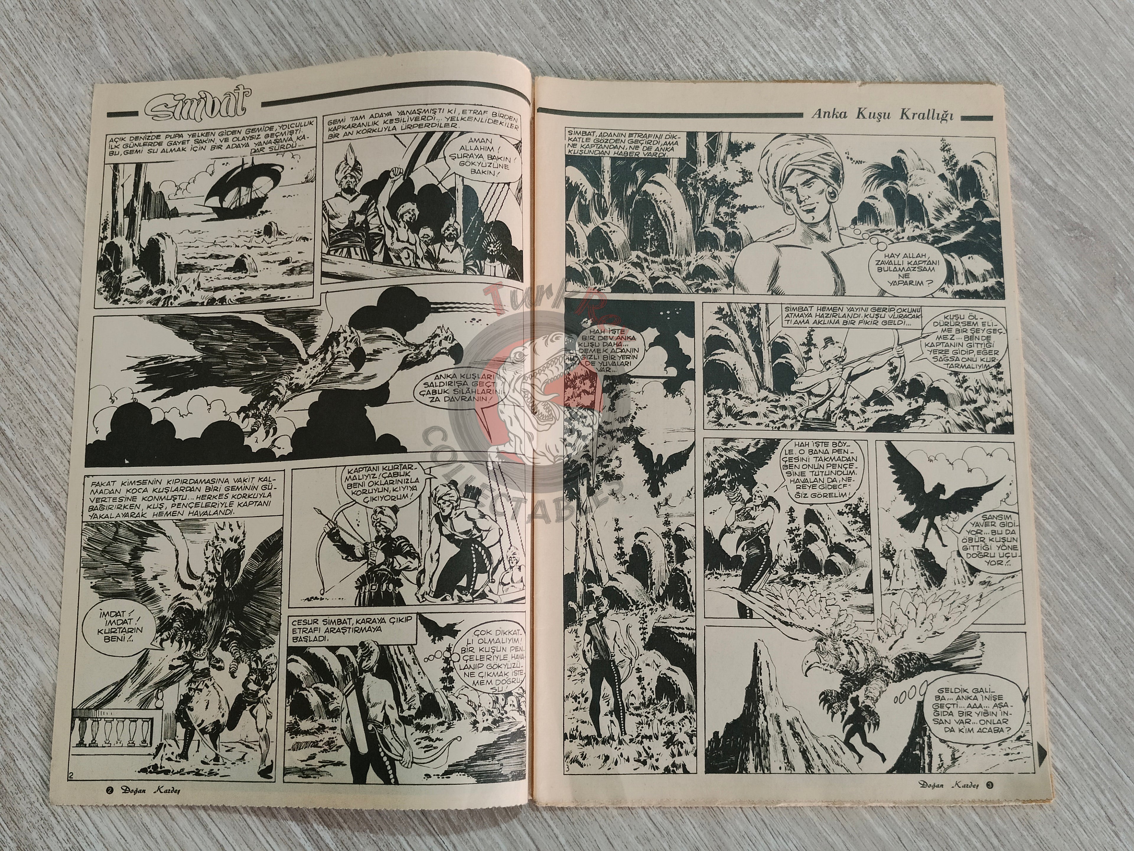 Doğan Kardeş 1971 Magazine #29 Turkish Comic Turkey Sinbad the Sailor Alice In Wonderland