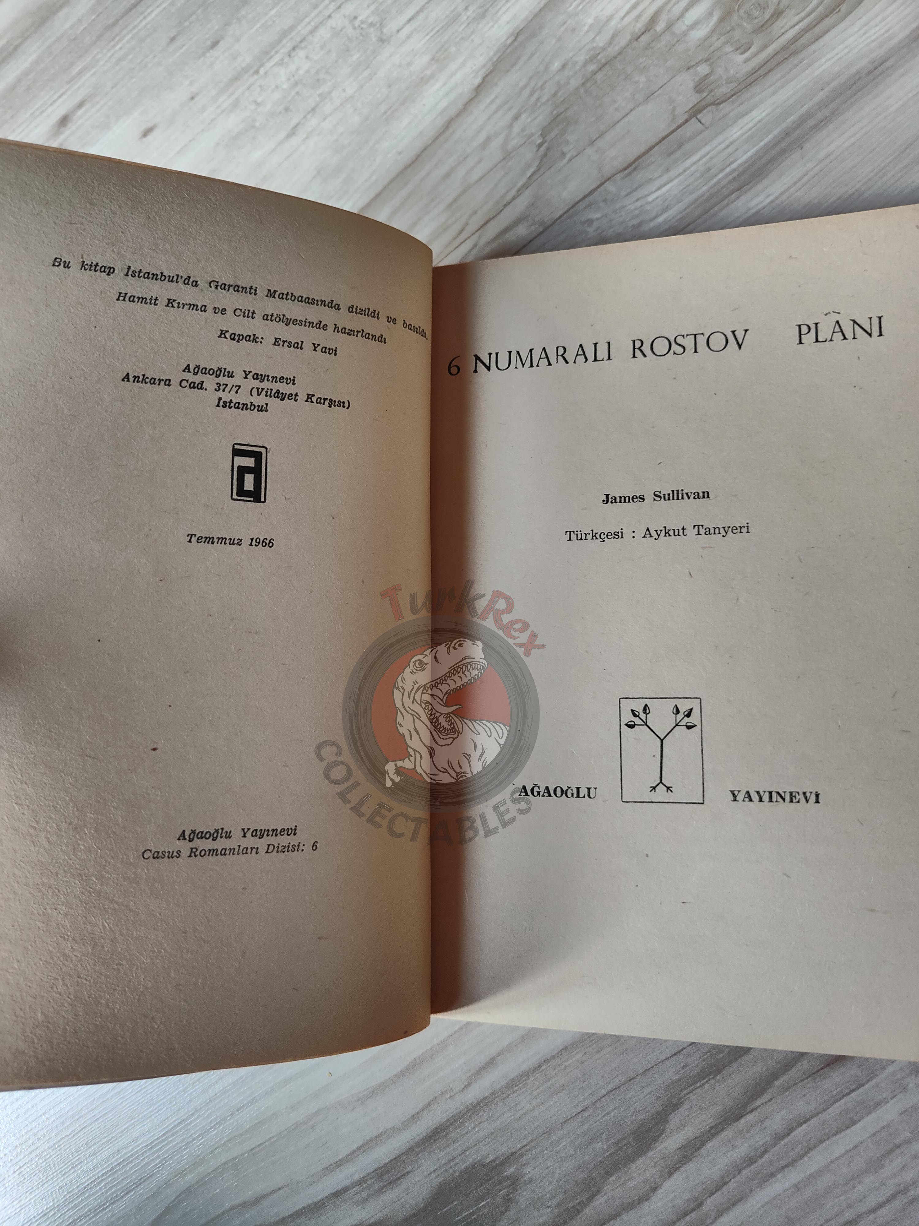 James Sullivan – Fernando Lamas: Rostov Plan 1966 1st Turkish Book Turkey
