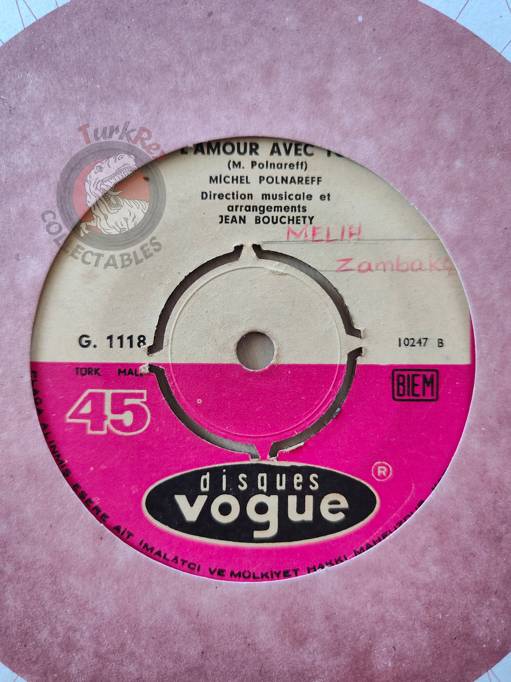 Michel Polnareff – Love Me Please Love Me 7" Turkish Pressing Vinyl Turkey Edition