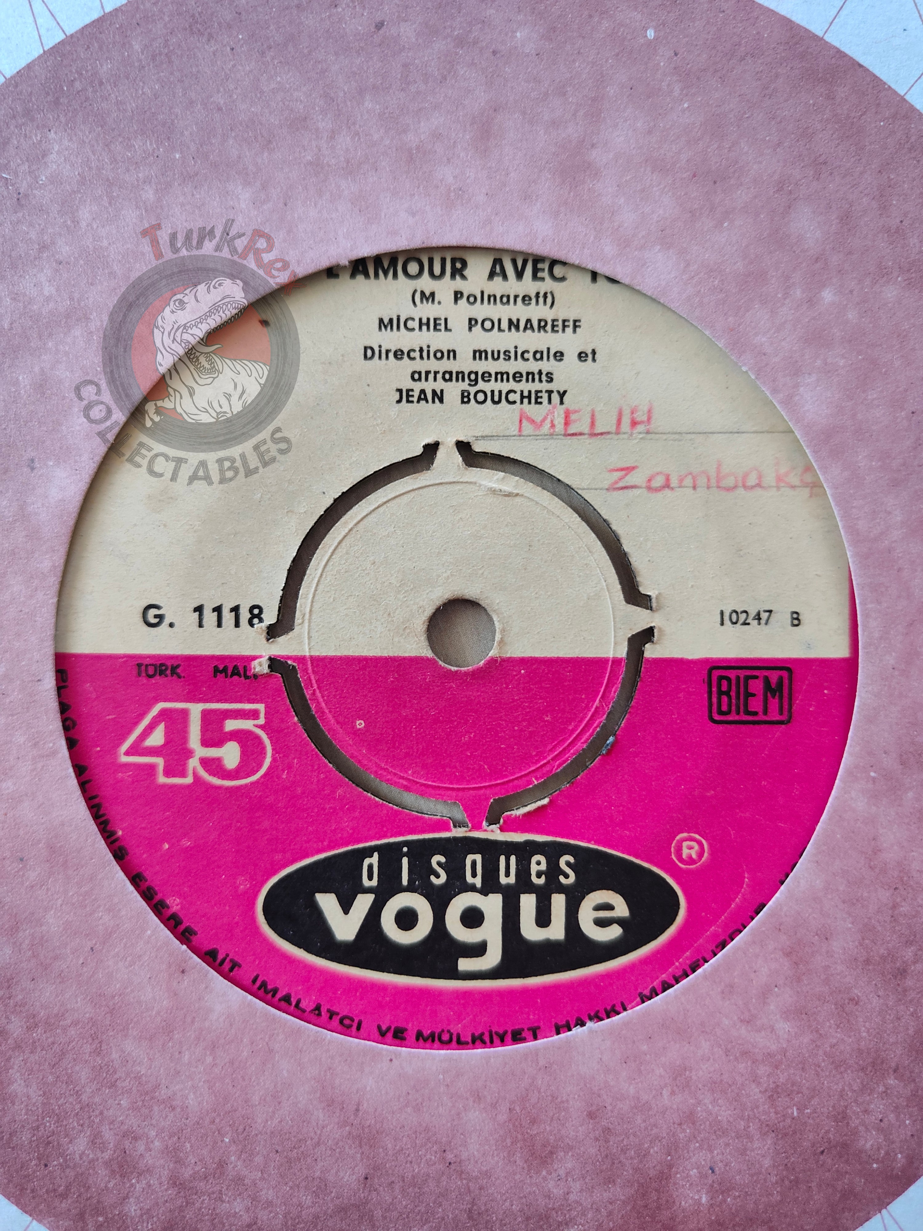 Michel Polnareff – Love Me Please Love Me 7" Turkish Pressing Vinyl Turkey Edition