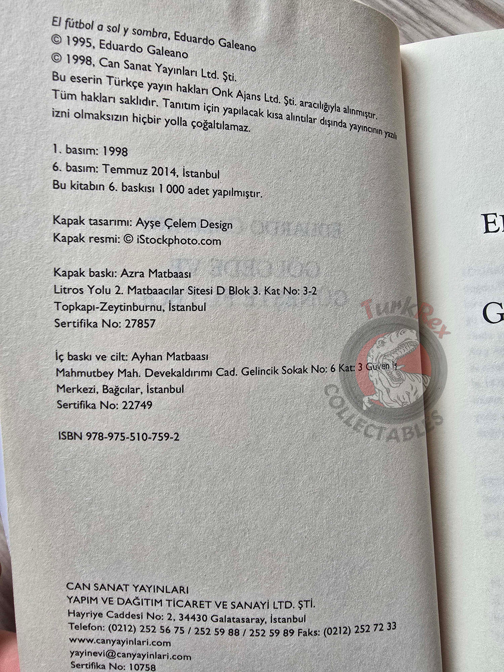 Eduardo Galeano – Football in Sun and Shadow 2014 Turkish Book Turkey