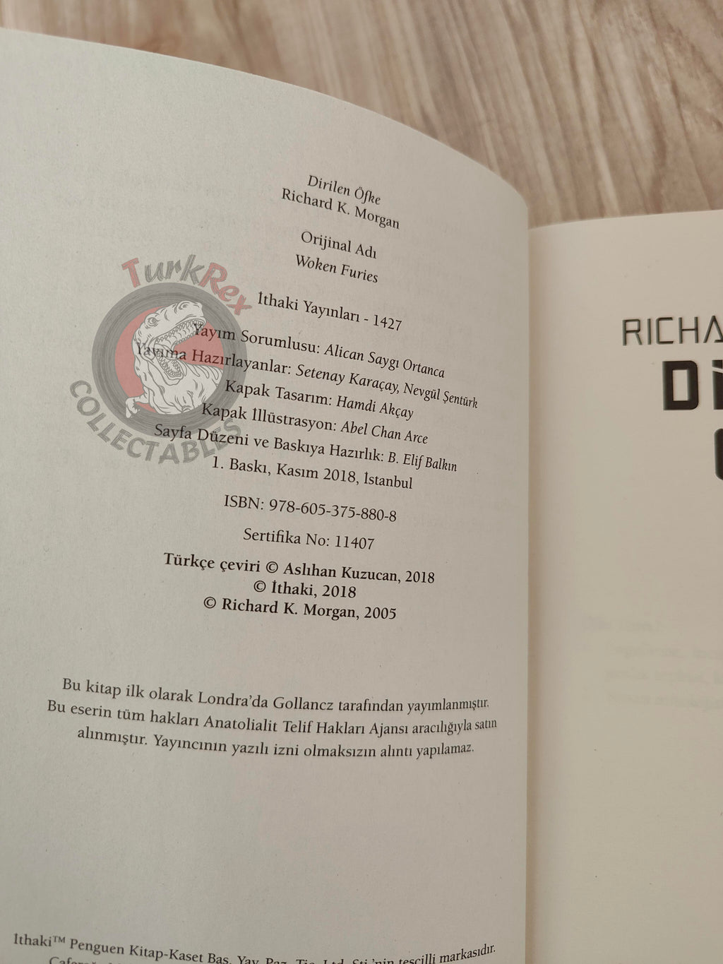 Richard K. Morgan – Woken Furies 2018 1st Turkish Book Turkey Takeshi Kovacs Series