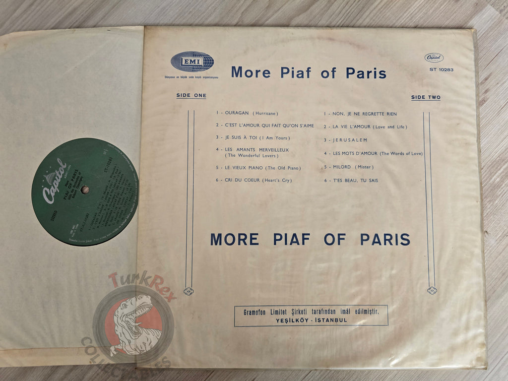 Edith Piaf – More Piaf Of Paris Turkish Pressing Vinyl Turkey Edition