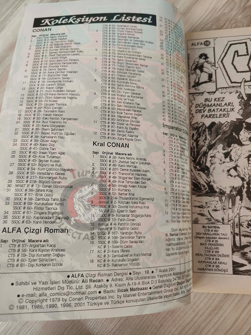 Conan The Barbarian #10 2001 Turkish Comic Turkey #92 #93 #94 #95