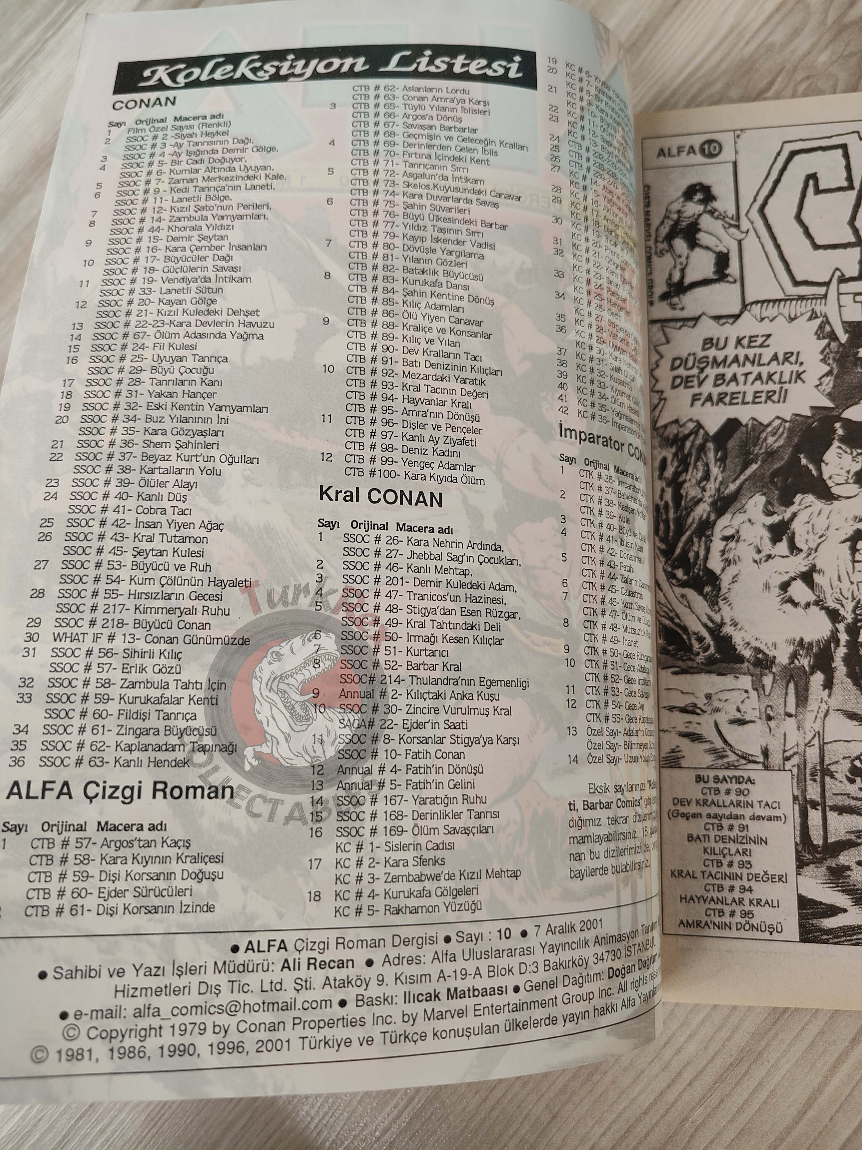Conan The Barbarian #10 2001 Turkish Comic Turkey #92 #93 #94 #95