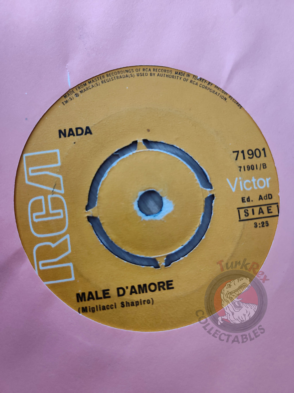 Nada – Io L'Ho Fatto Per Amore 7" Turkish Pressing Vinyl Turkey Edition 2