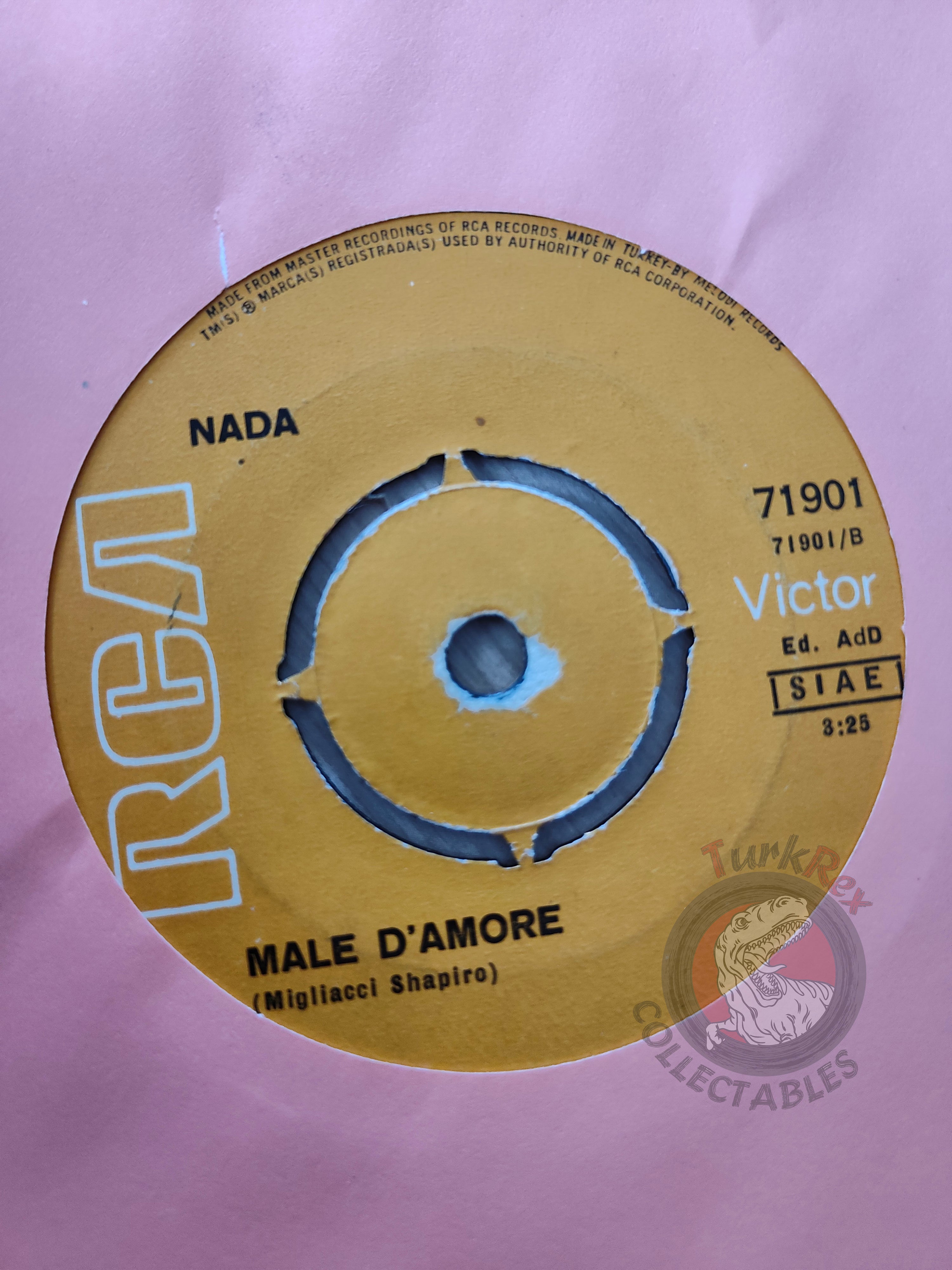 Nada – Io L'Ho Fatto Per Amore 7" Turkish Pressing Vinyl Turkey Edition 2