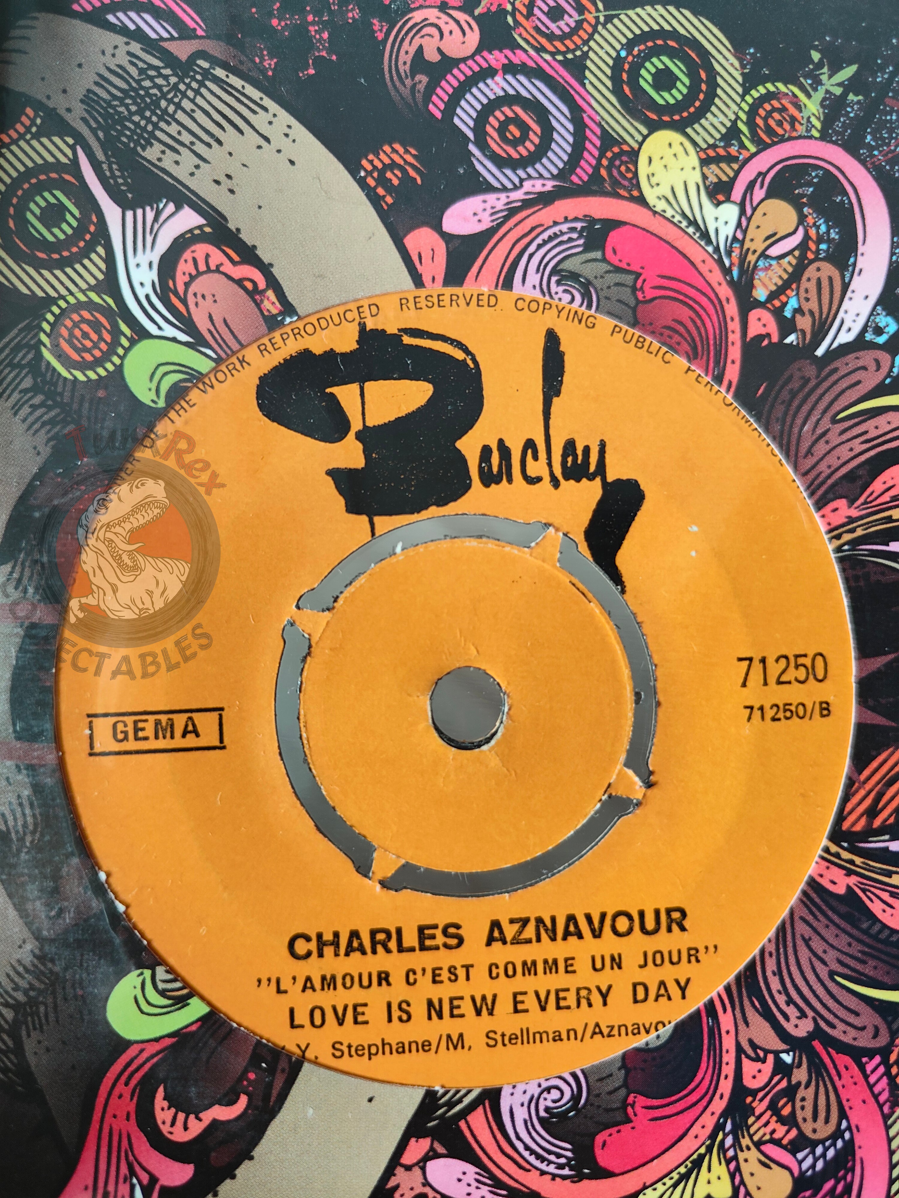 Charles Aznavour – Yesterday, When I Was Young 7"  Turkish Pressing Vinyl Turkey Edition 2