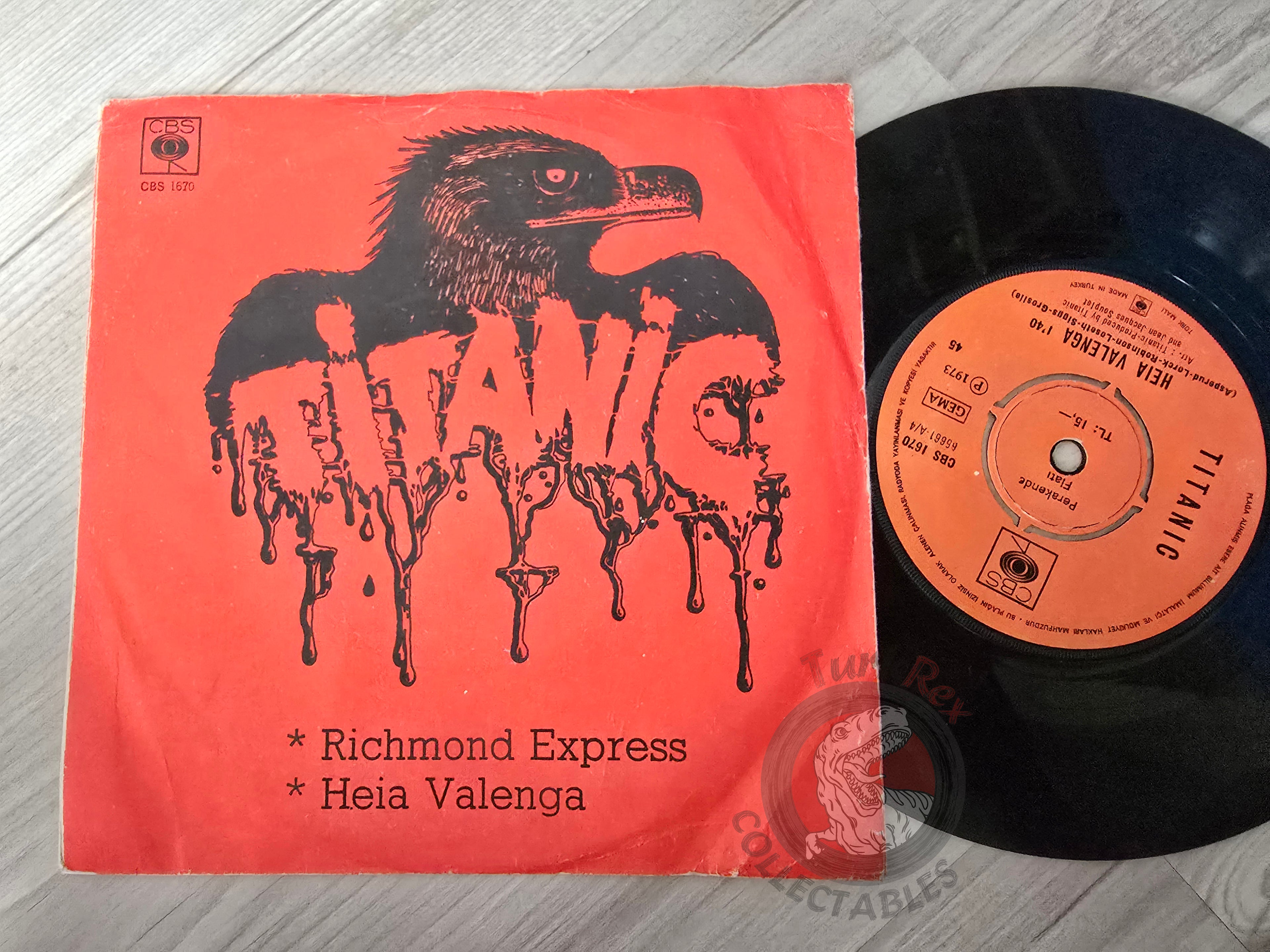 Titanic - Richmond Express 7" Turkish Pressing Vinyl Turkey Edition
