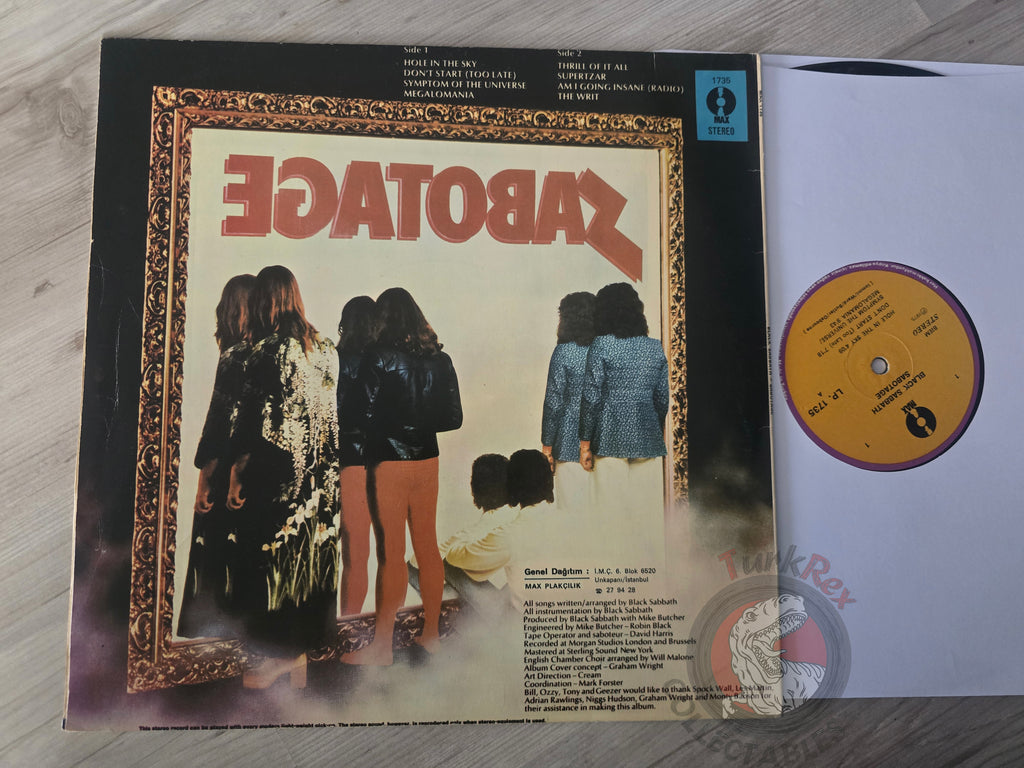 Black Sabbath - Sabotage Turkish Pressing Vinyl Turkey Edition